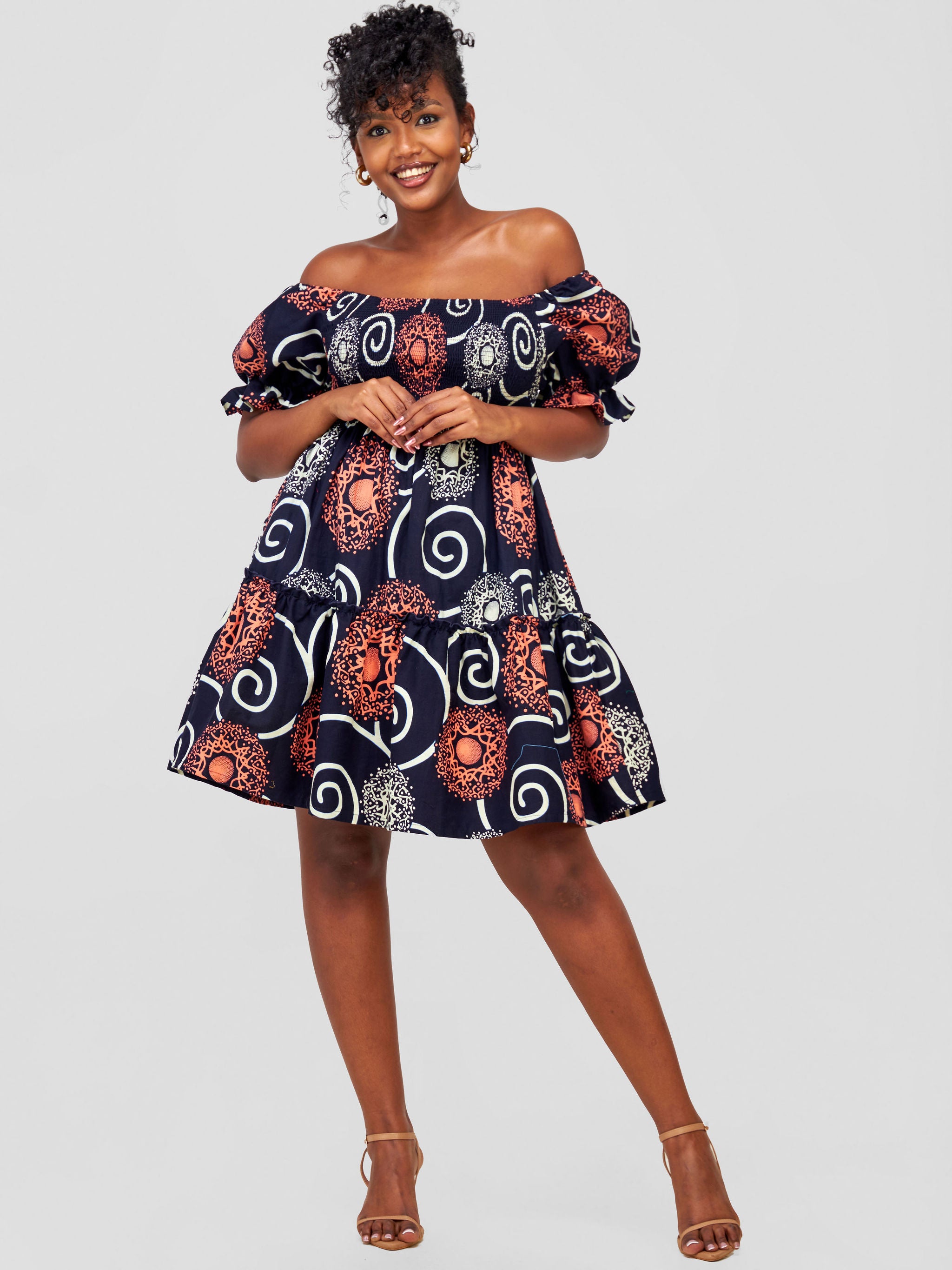 Safari Nimali Bustier Knee Length Dress - Duara Print