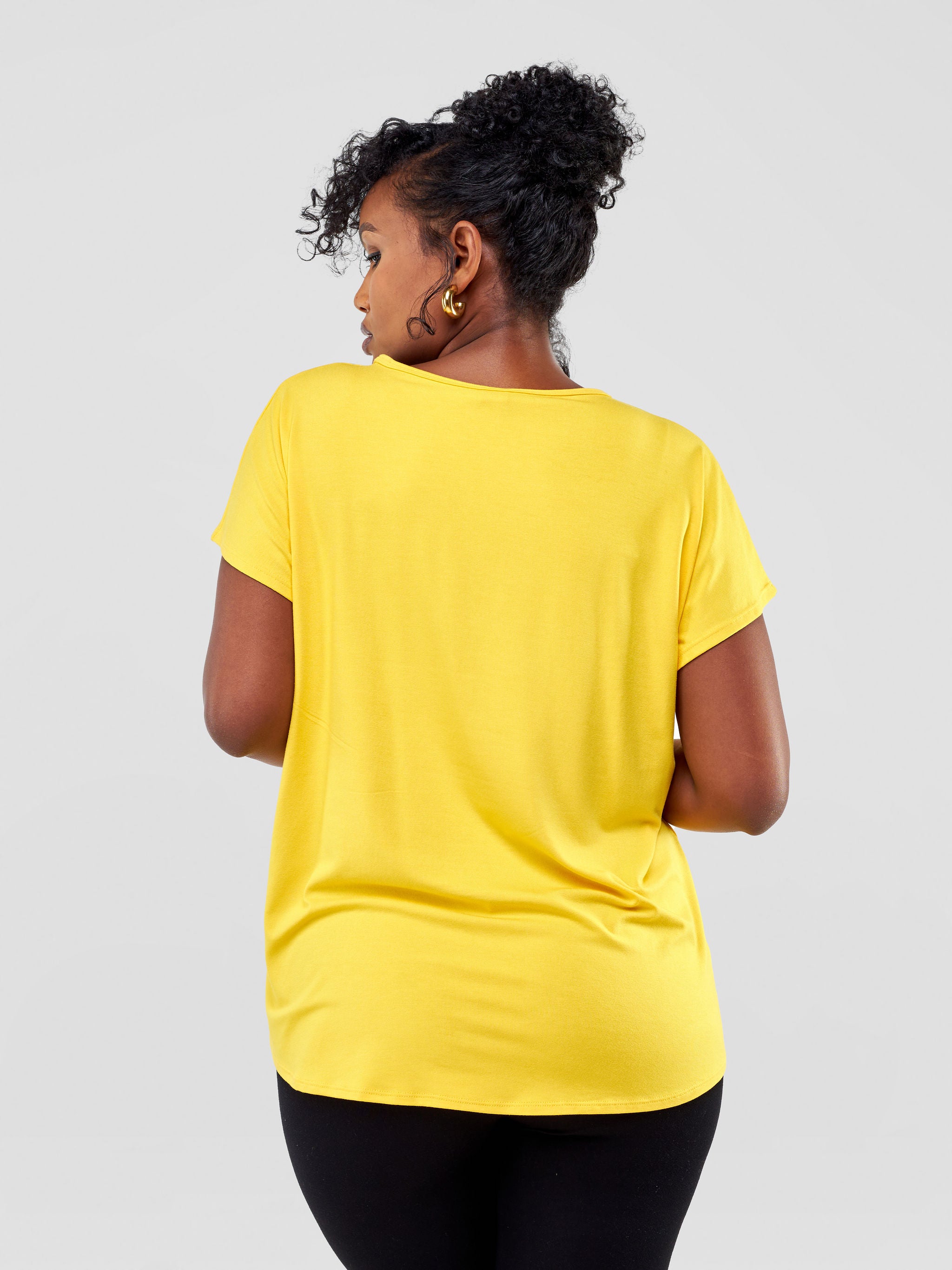 Vivo Basic Drop Shoulder Top - Yellow