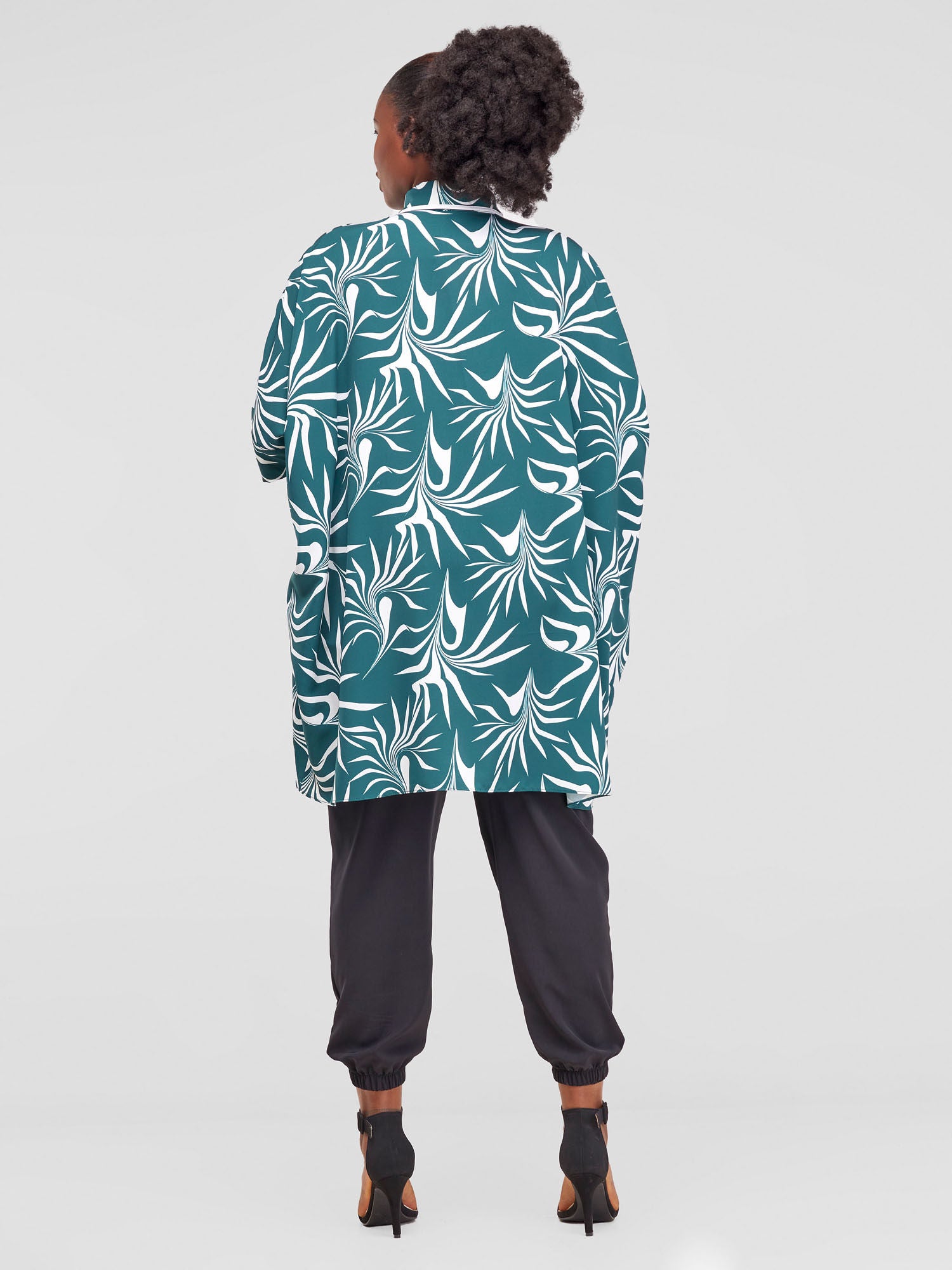 Vivo Asha Wide Top - Teal / White Tezo Print