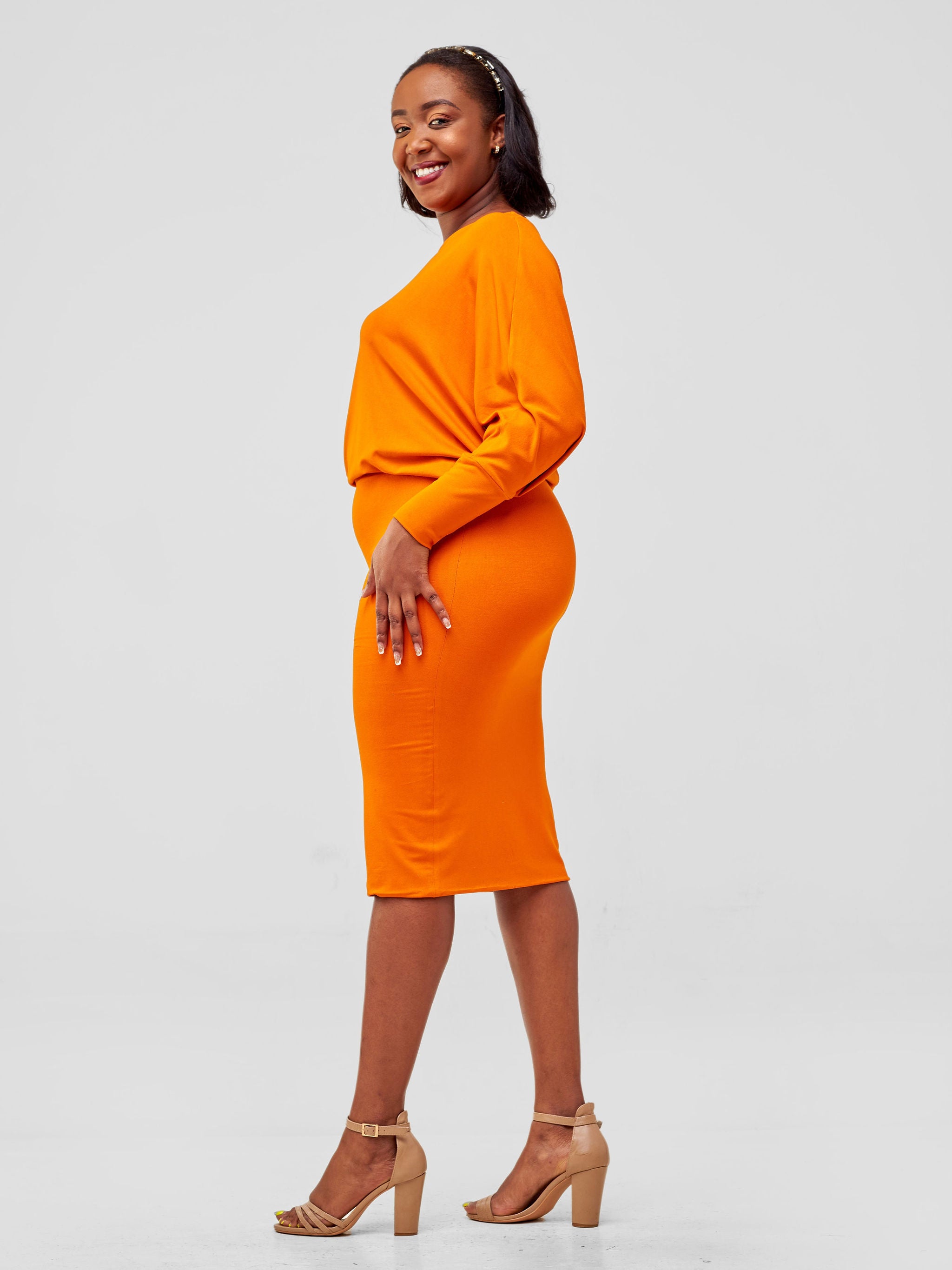 Vivo Basic Tolani Jersey Dress - Orange