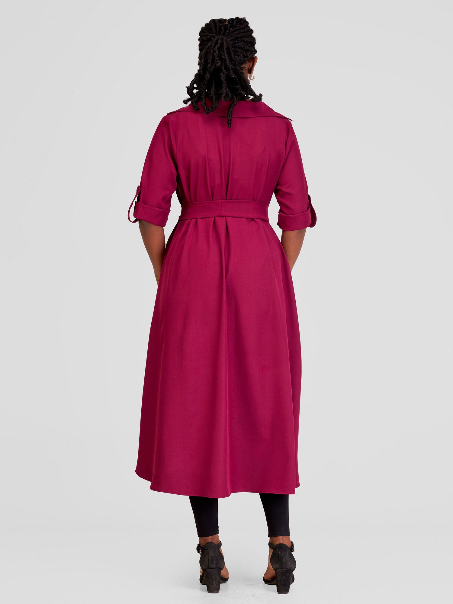 Vivo Ava 3/4 Sleeve Kimono - Burgundy