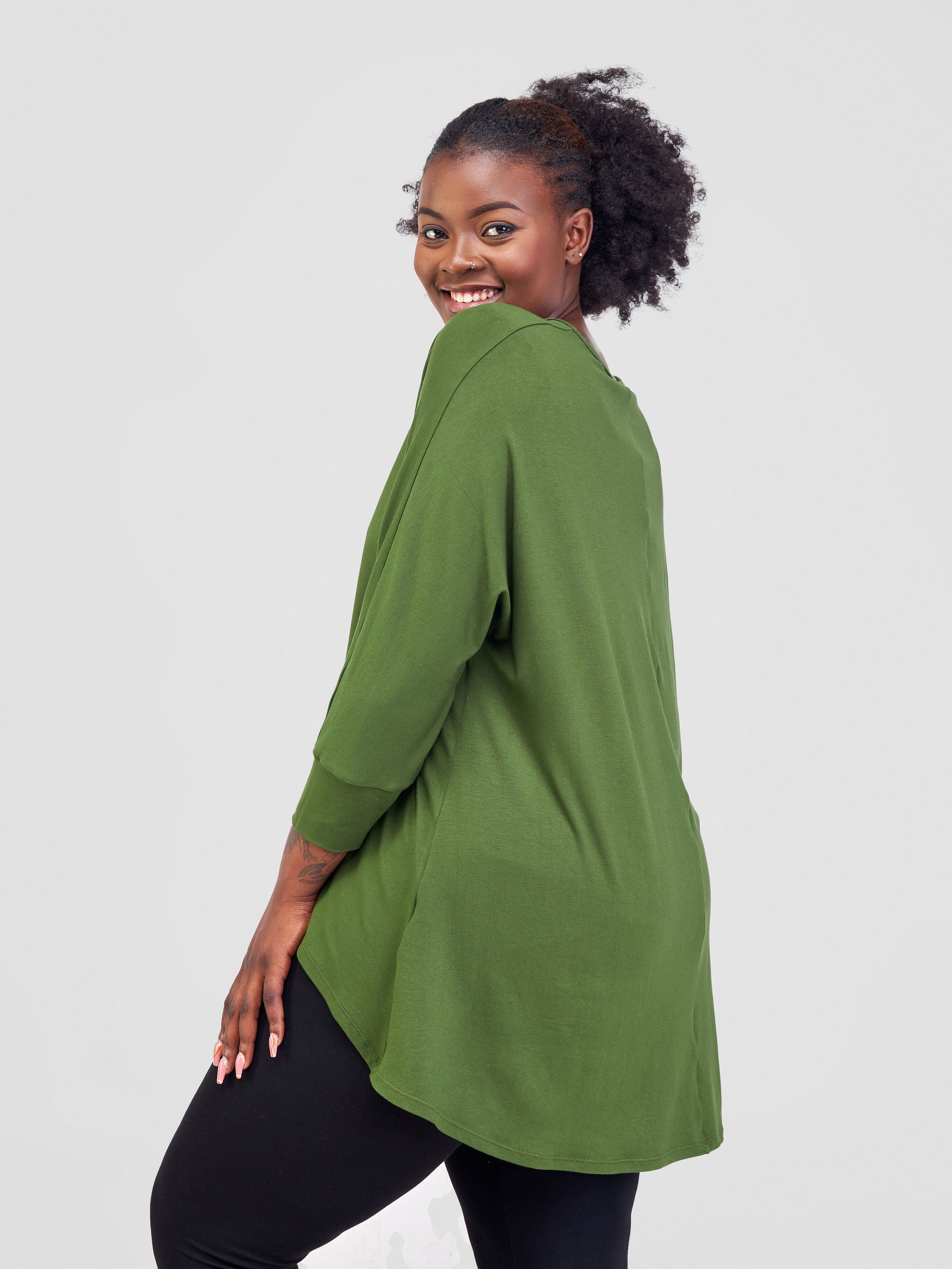 Vivo Basic EW Loose Top - Hunters Green