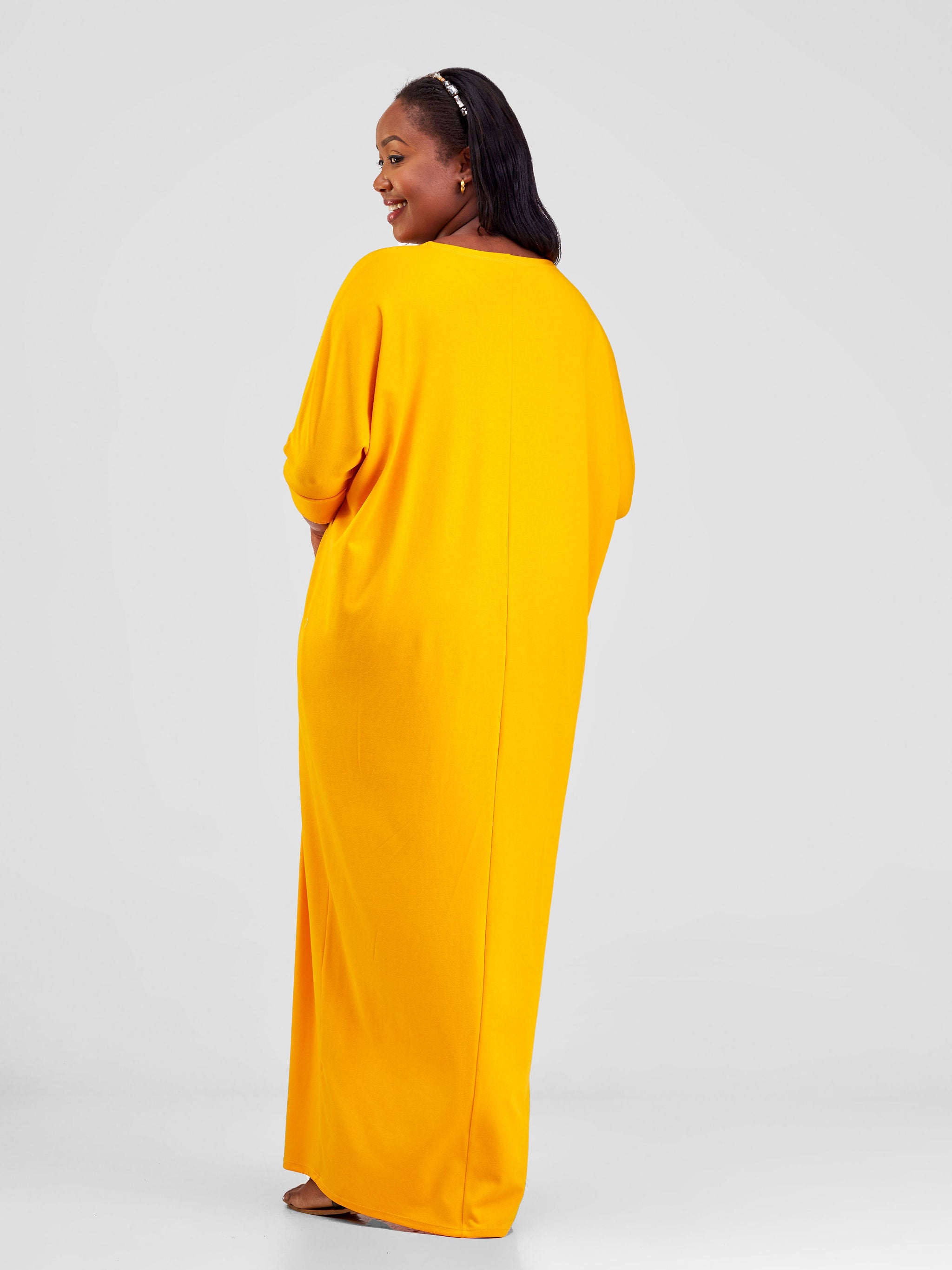 Vivo Basic Dolman Maxi Dress - Saffron