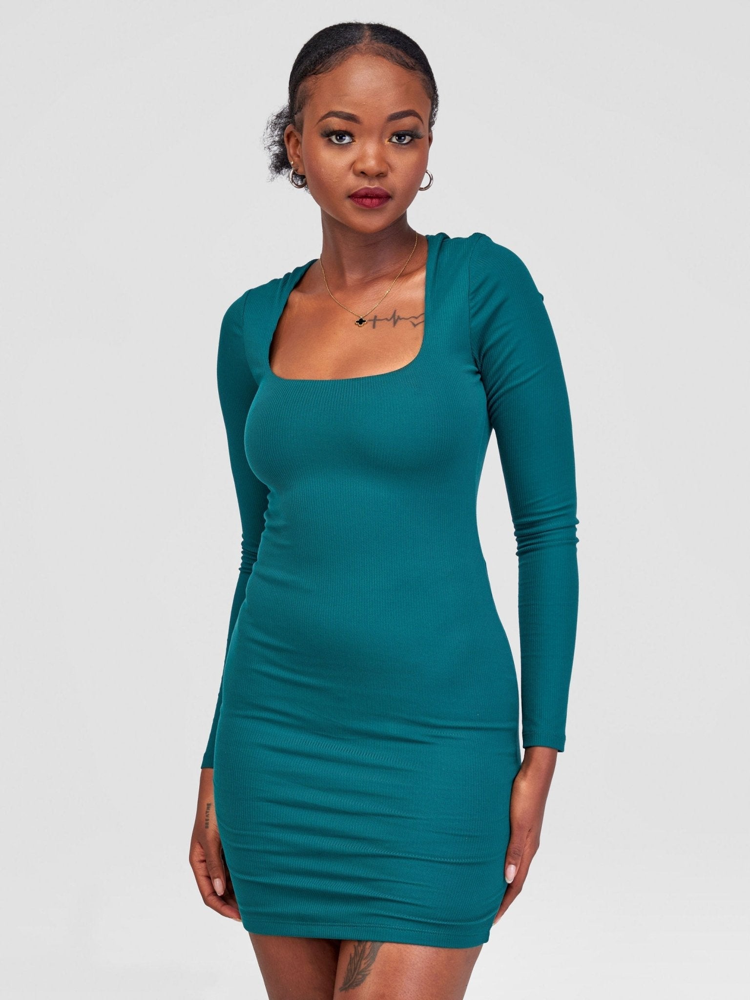 Popular 21 Double Layer Long Sleeve Dress - Botanical Garden - Shopzetu
