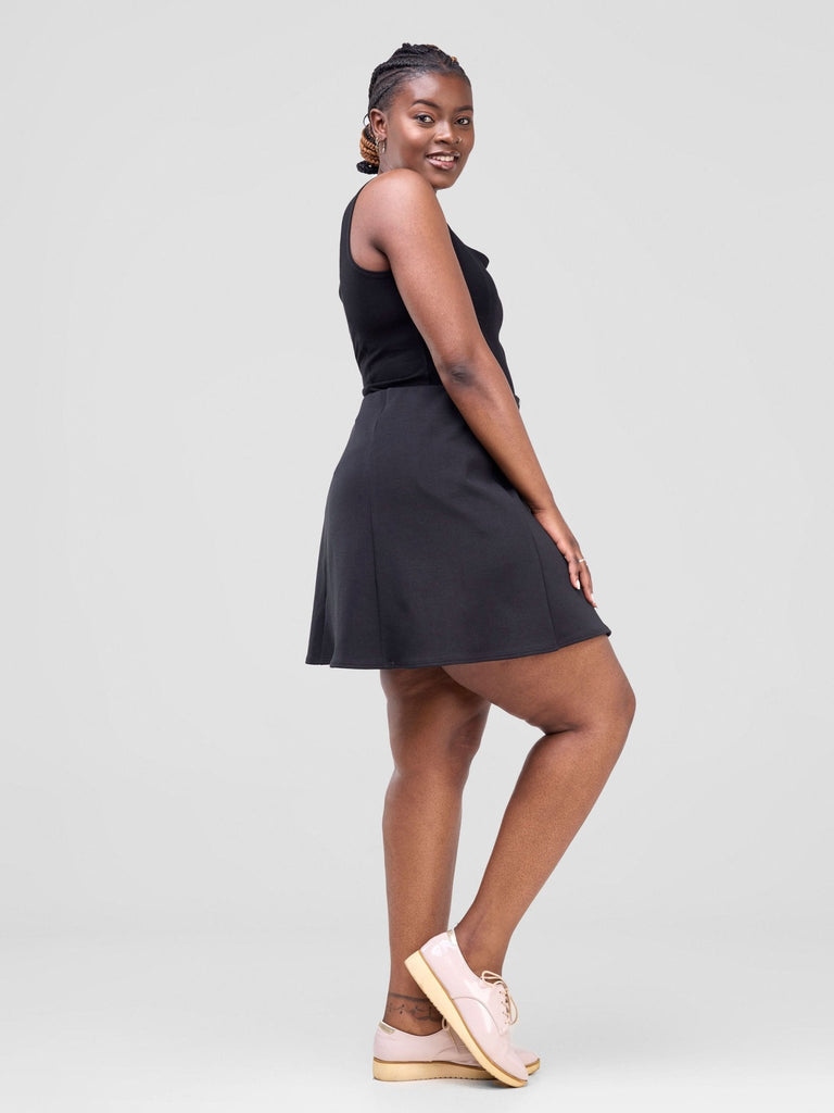 Zoya Sitawi Square Neck Body suit - Black - Shopzetu