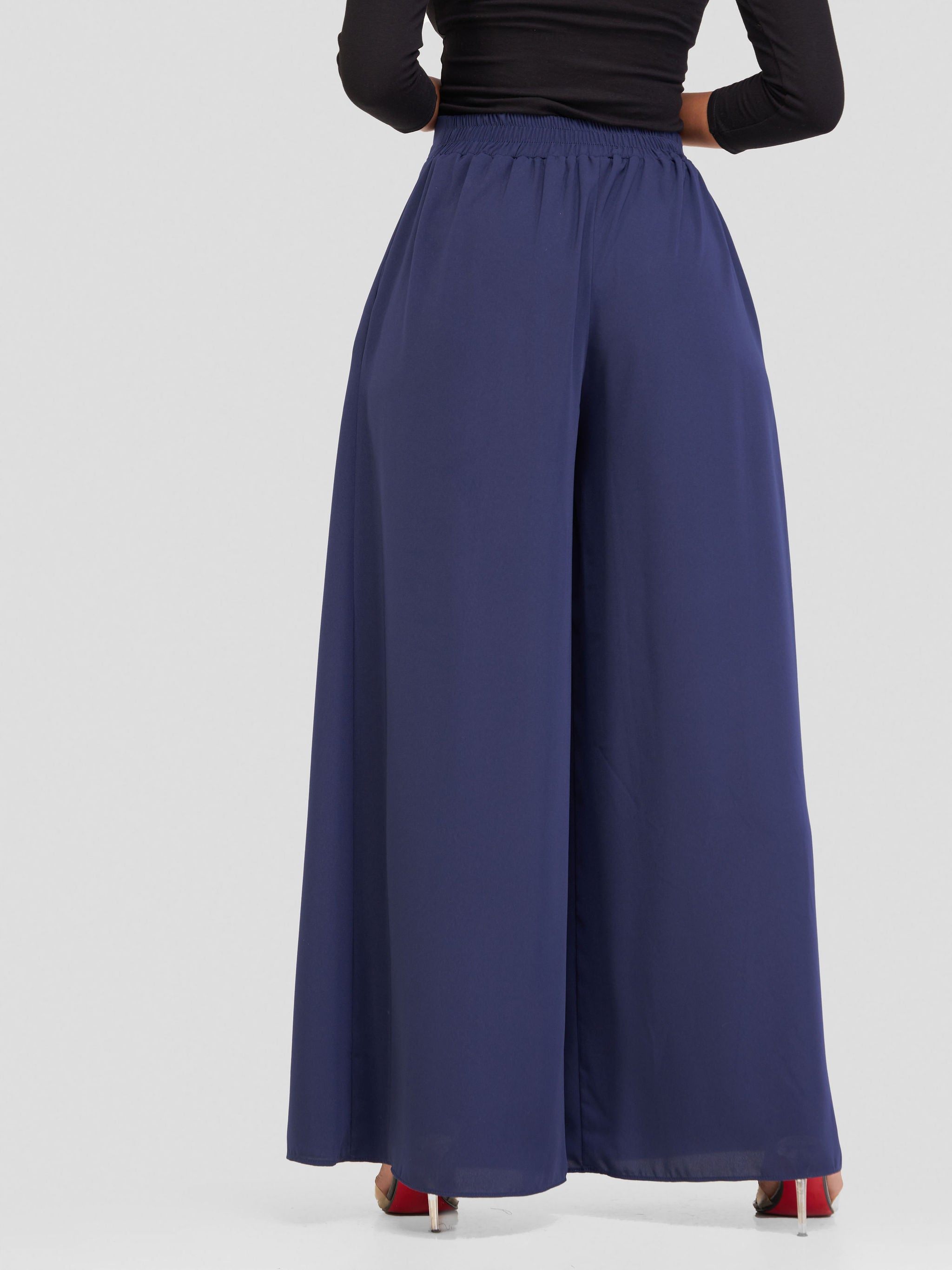 Vivo Basic Crepe Pants - Navy Blue