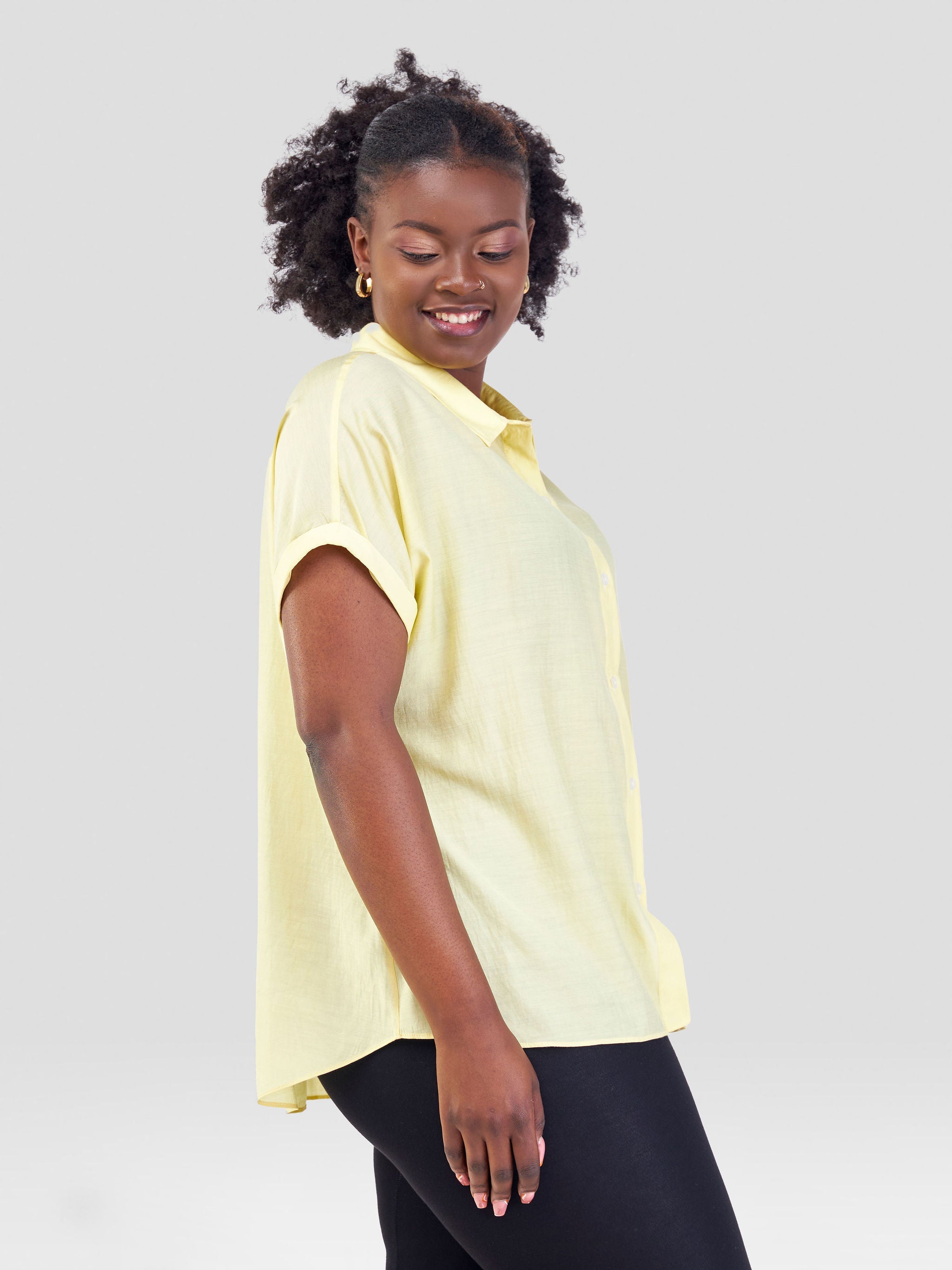 Safari Zene Drop Shoulder Top - Yellow