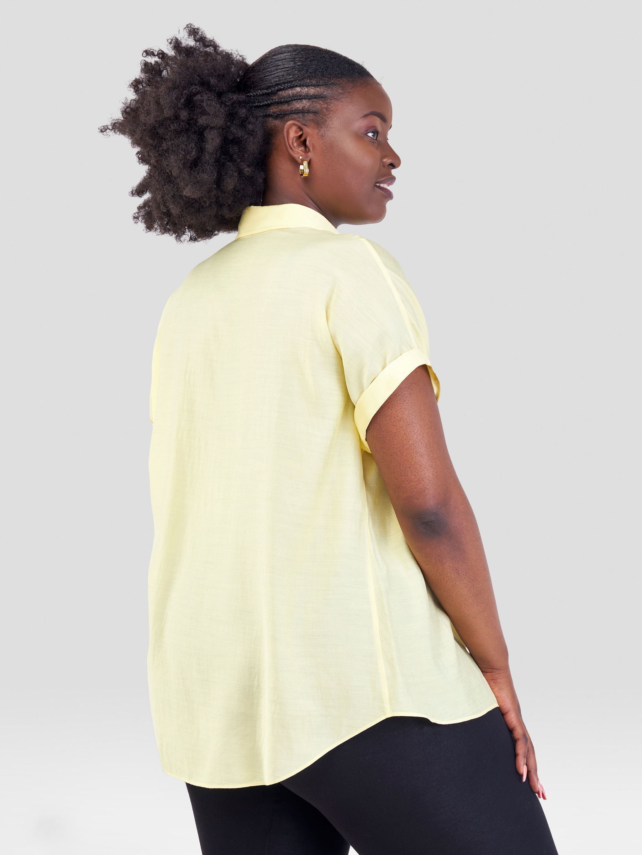 Safari Zene Drop Shoulder Top - Yellow