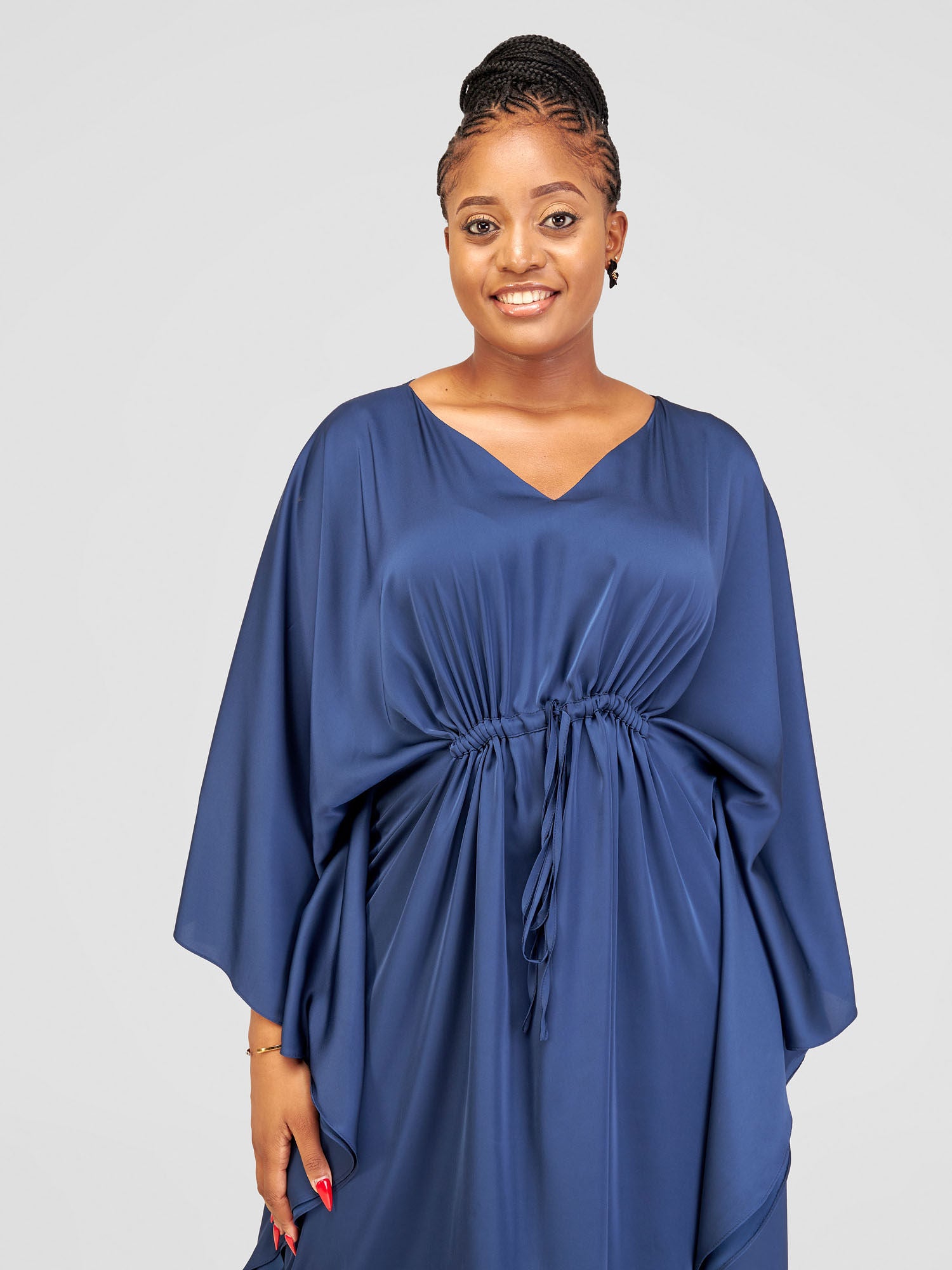 Vivo Alika Knee Length Kimono - Navy