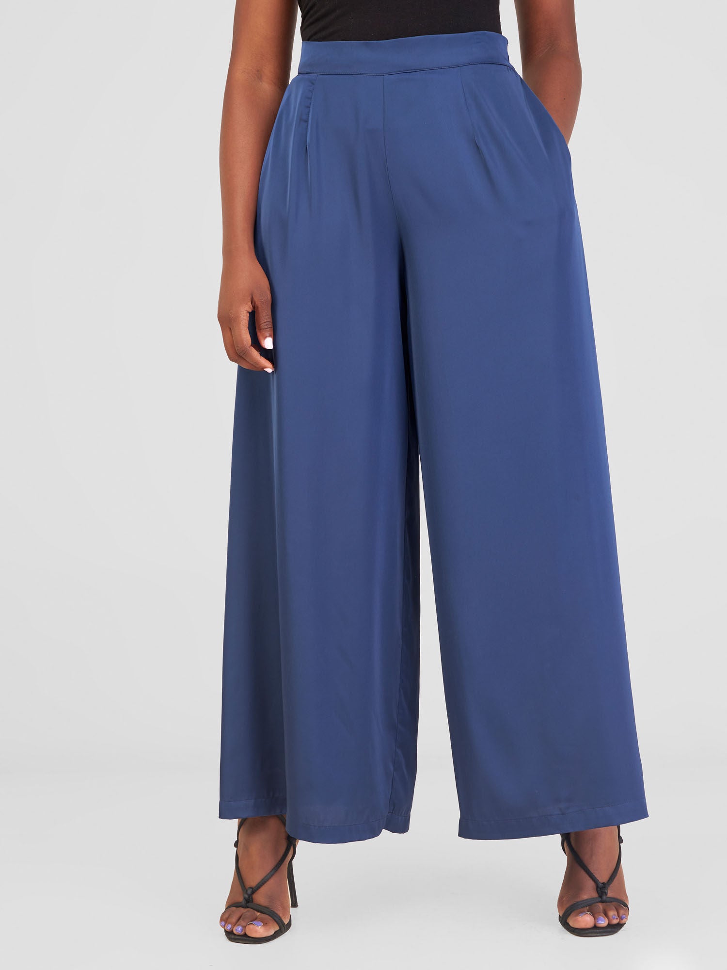 Vivo Alika High Waist Pants - Navy Blue