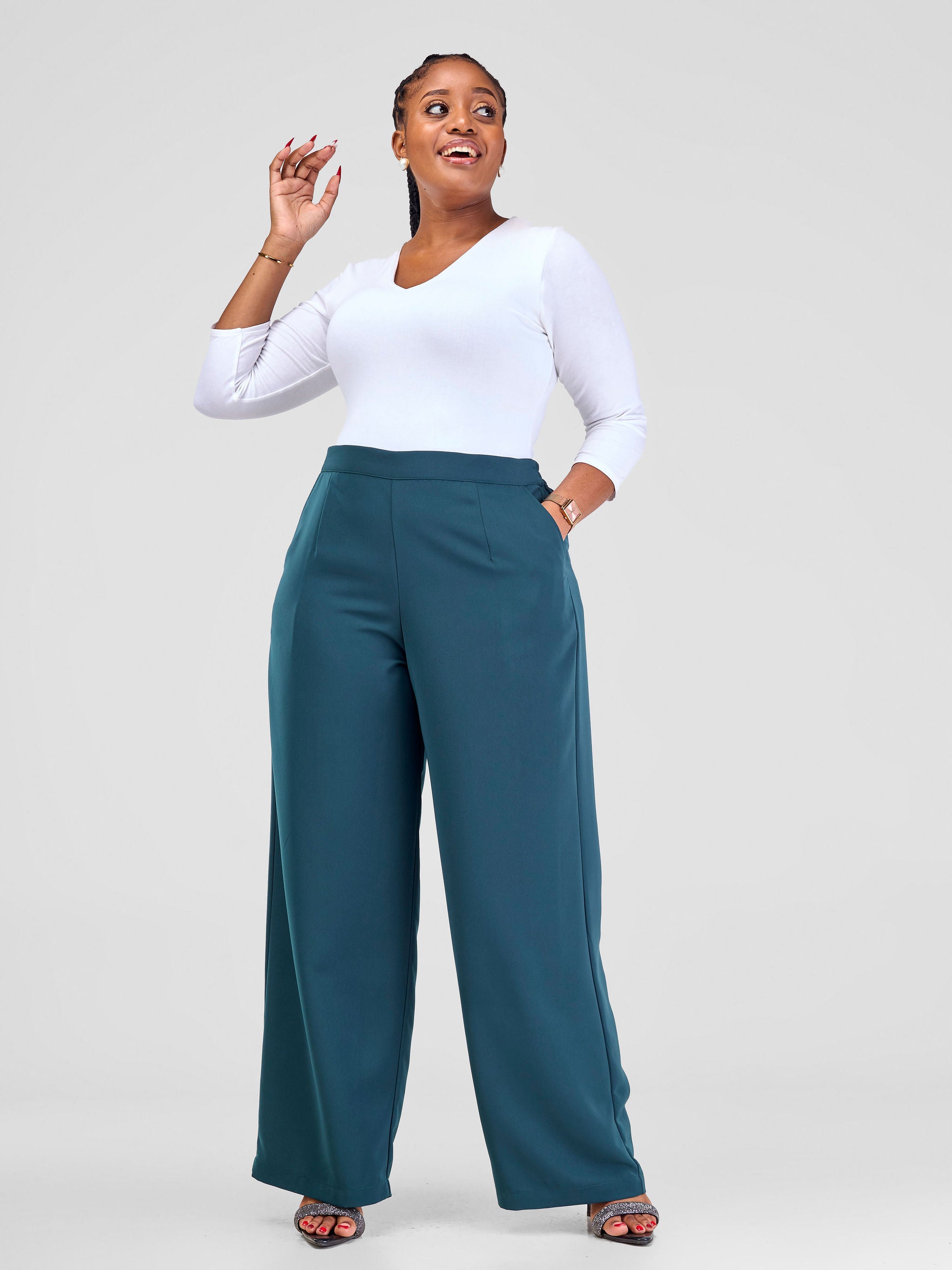 Vivo Arafa Straight Leg pants - Dark Green