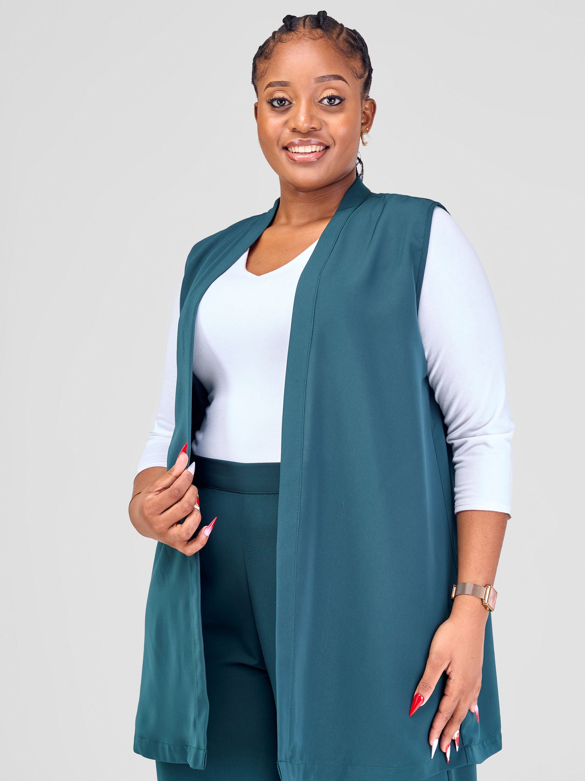 Vivo Arafa Sleeveless Jacket - Dark Green