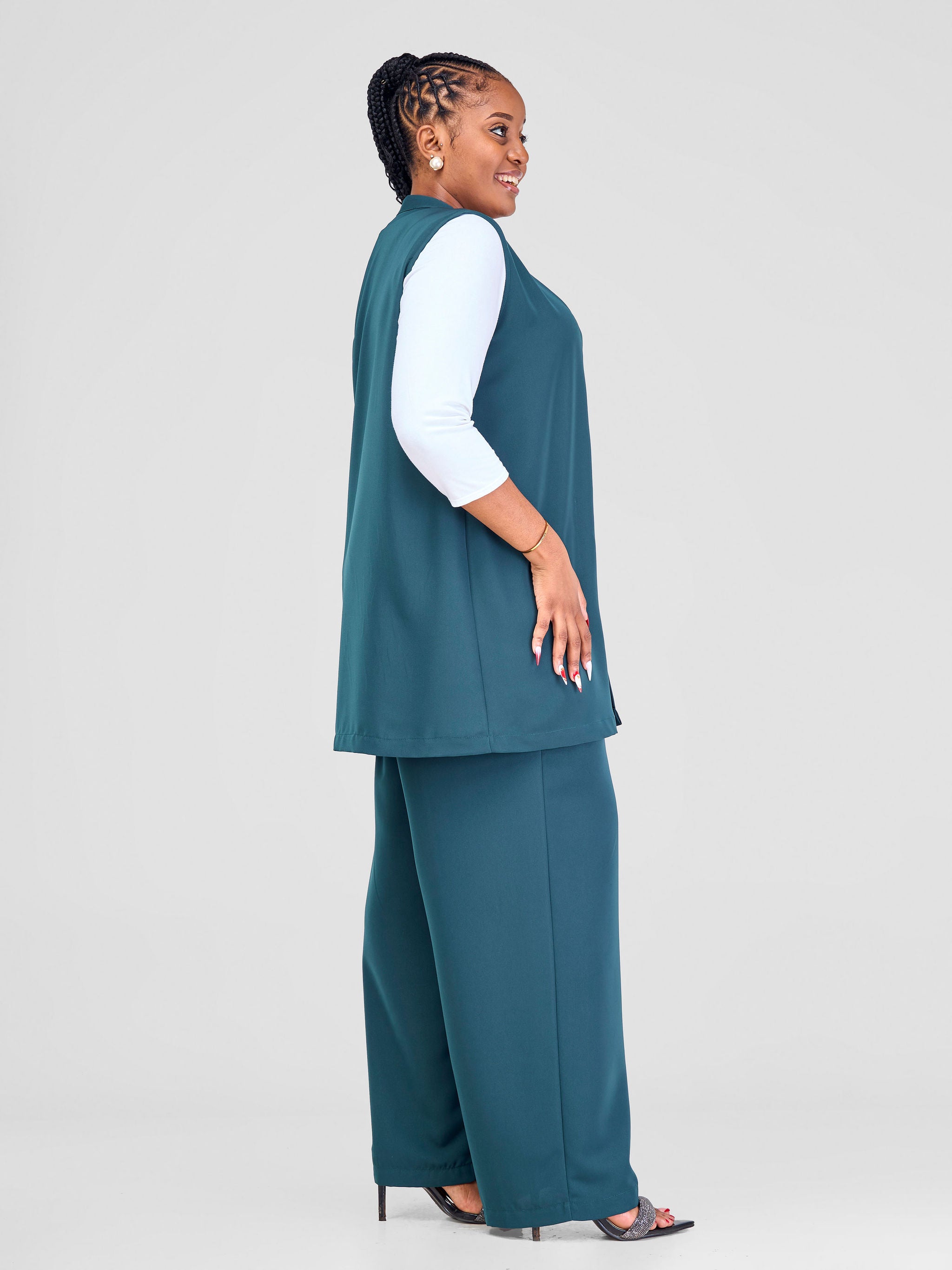 Vivo Arafa Sleeveless Jacket - Dark Green