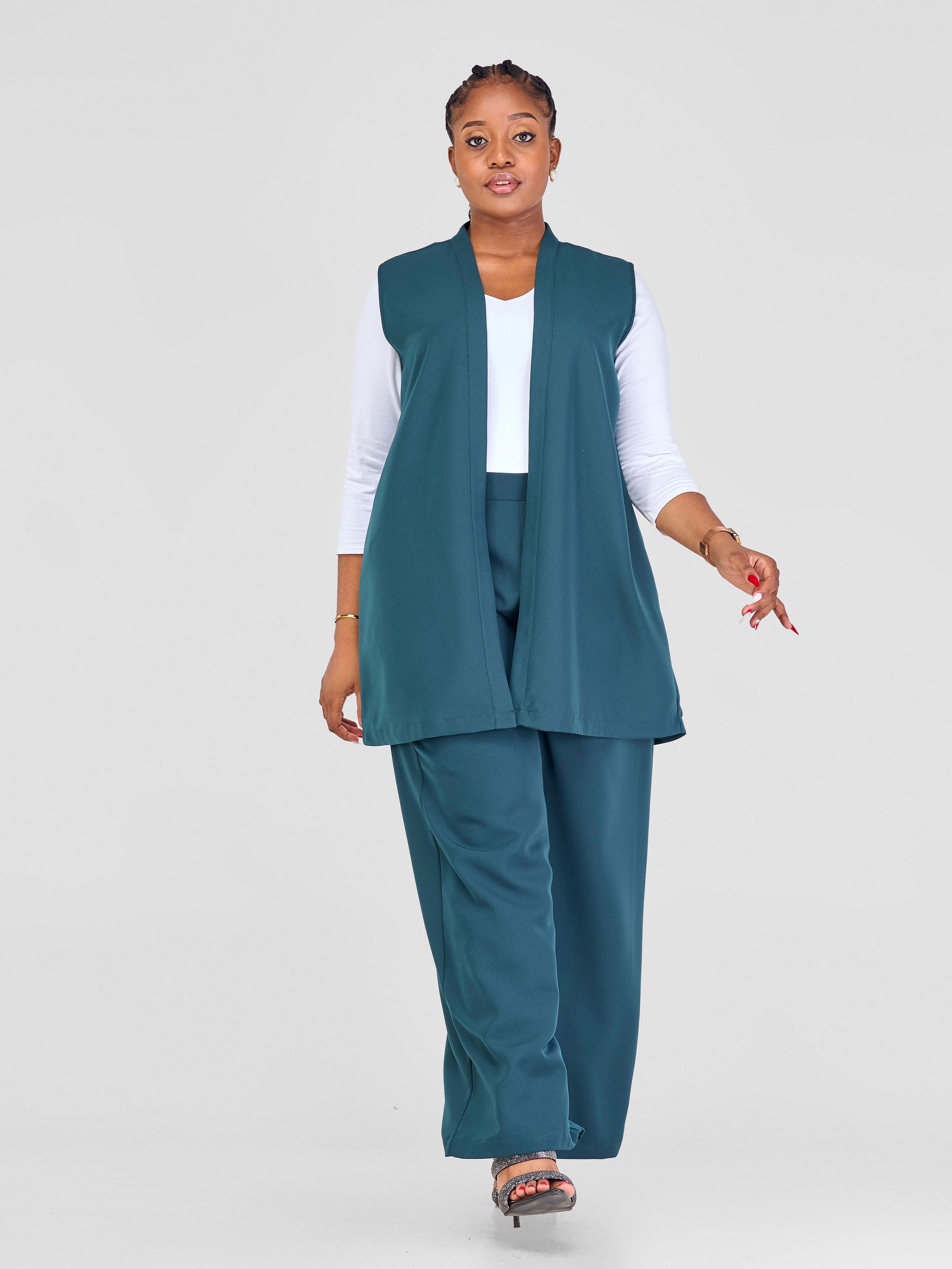 Vivo Arafa Sleeveless Jacket - Dark Green