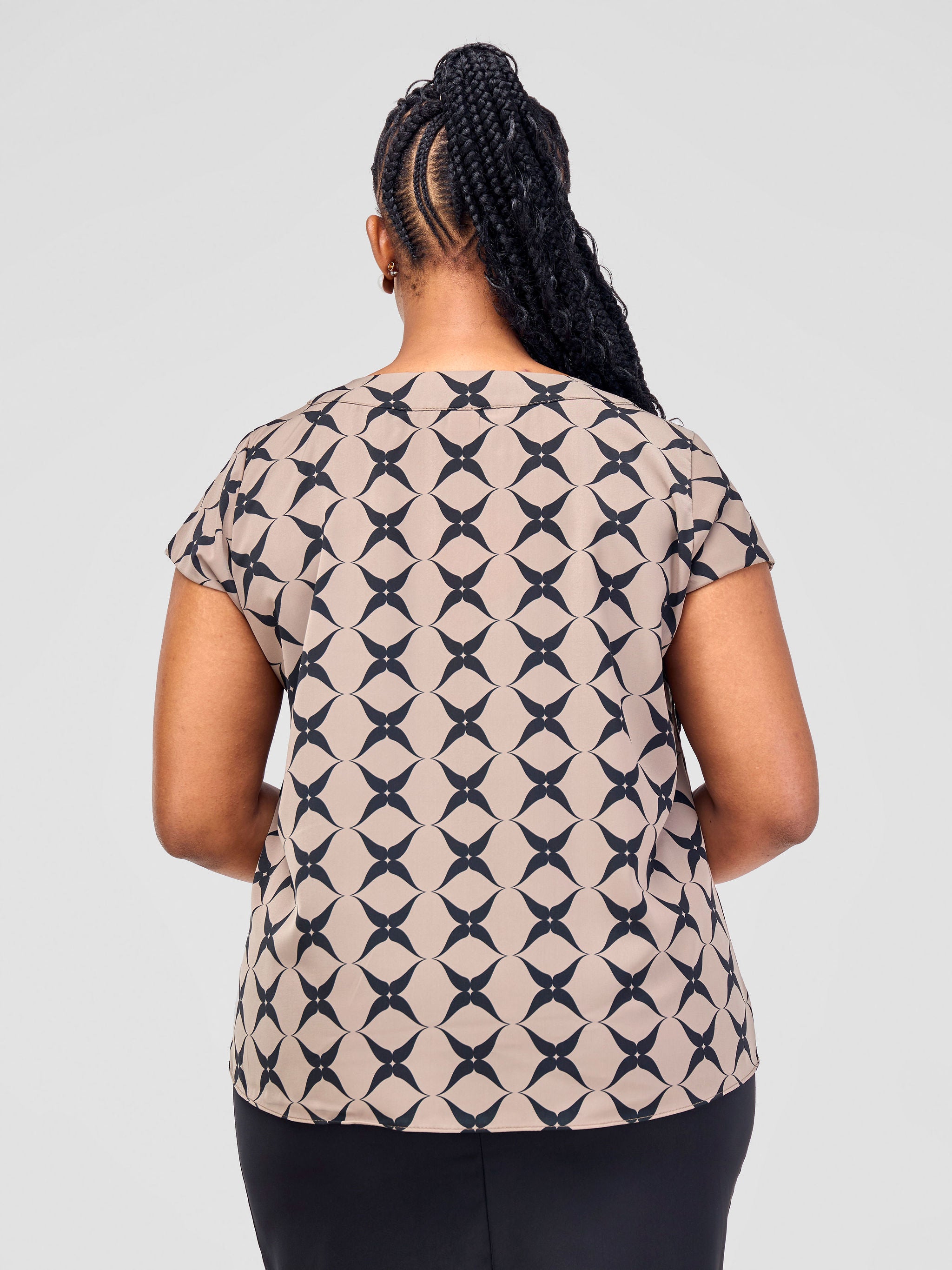 Vivo Arafa Tie Top - Styceol Clover Print