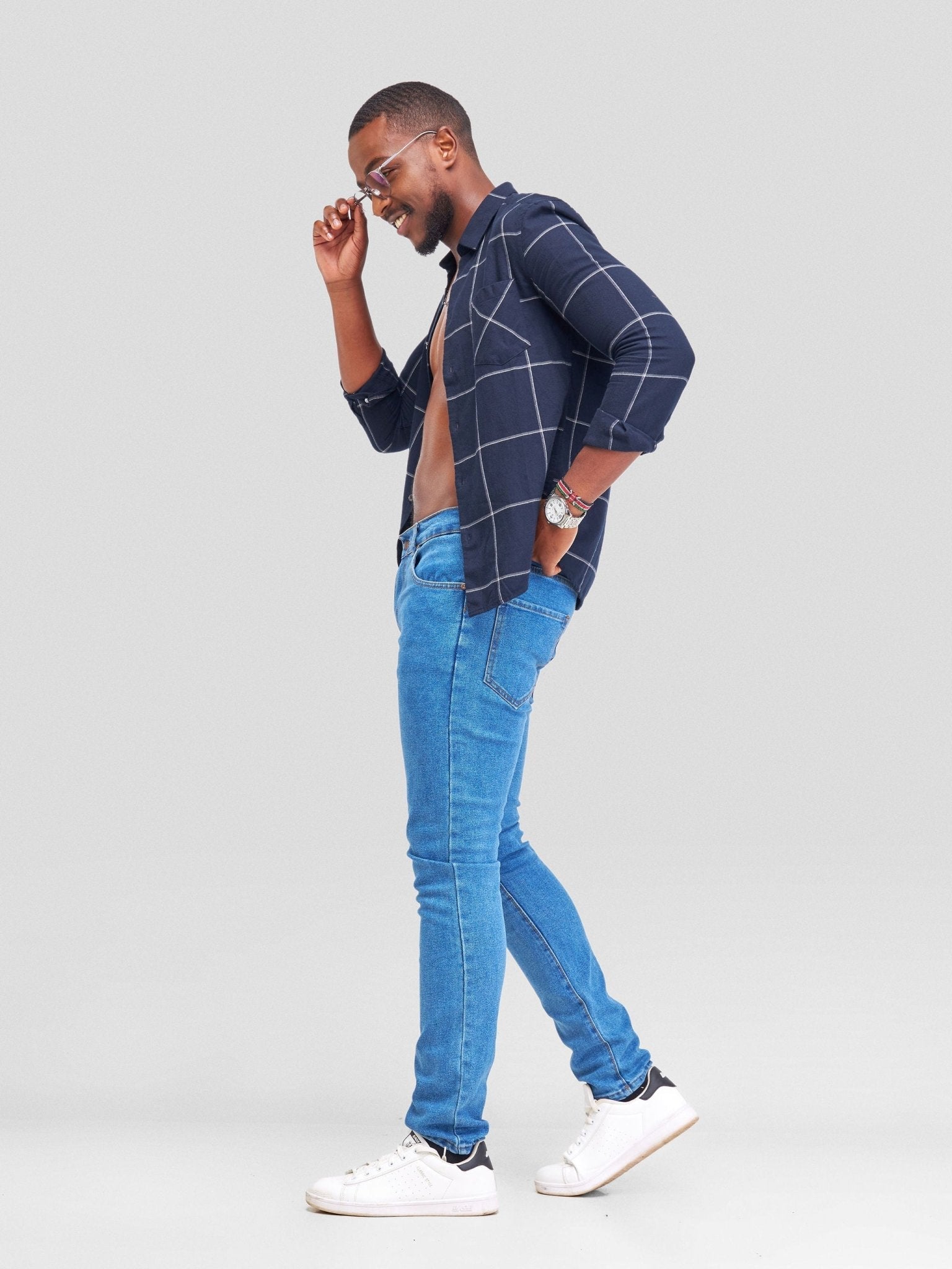 Denim Haven Classic Men's Straight Jeans - Light Blue - Shopzetu