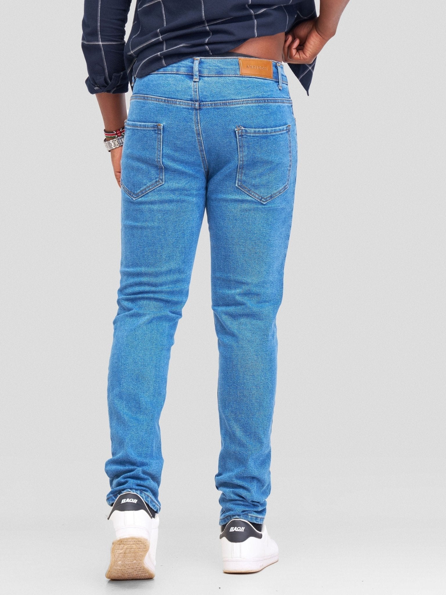 Denim Haven Classic Men's Straight Jeans - Light Blue - Shopzetu