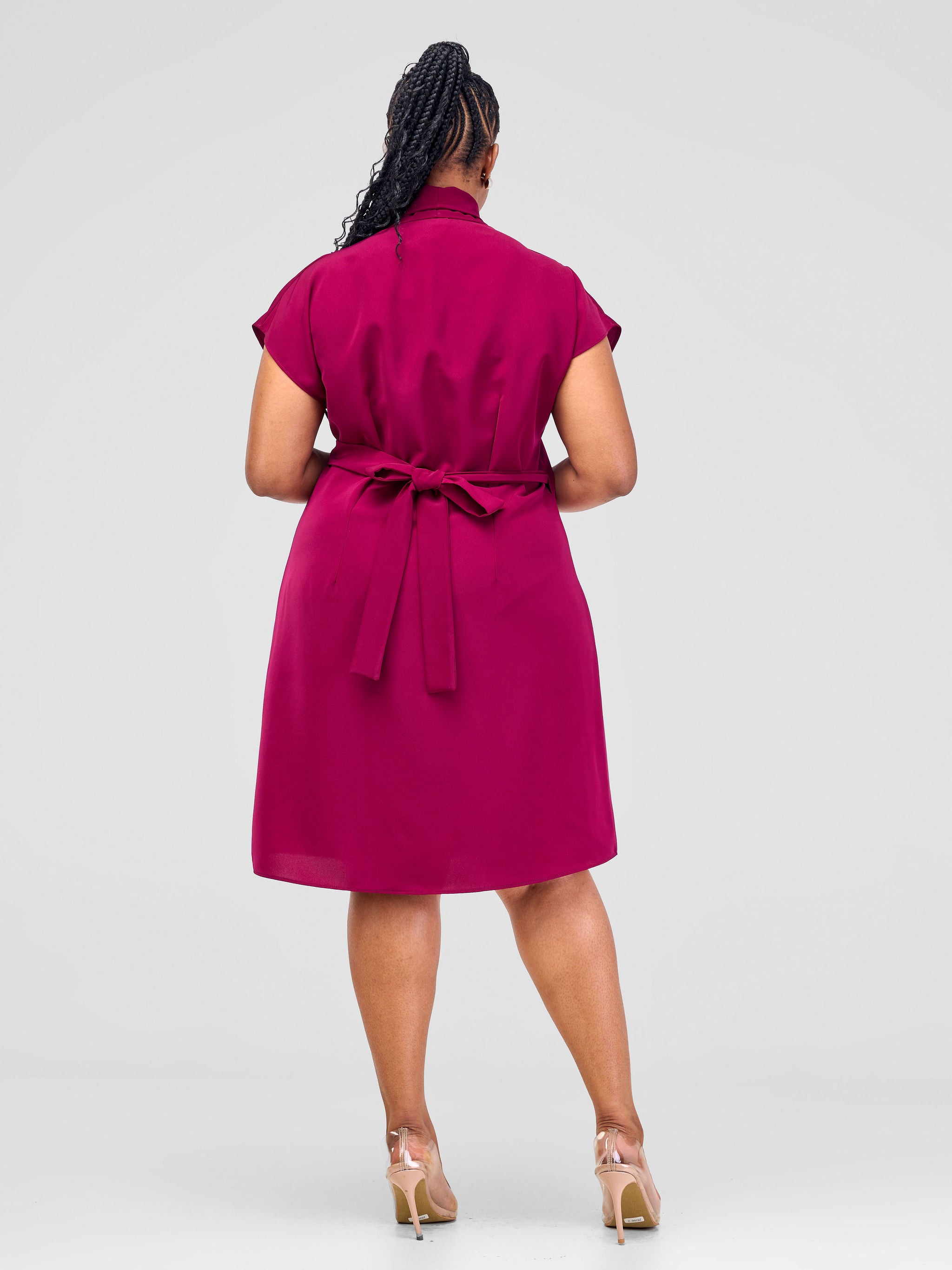 Vivo Arafa Wrap Dress - Maroon