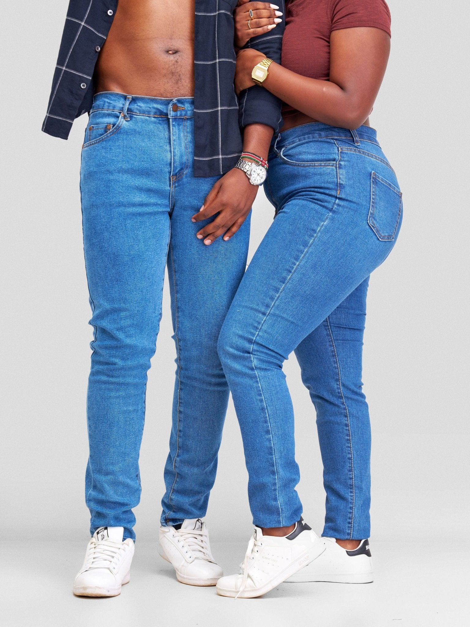 Denim Haven Classic Men's Straight Jeans - Light Blue - Shopzetu