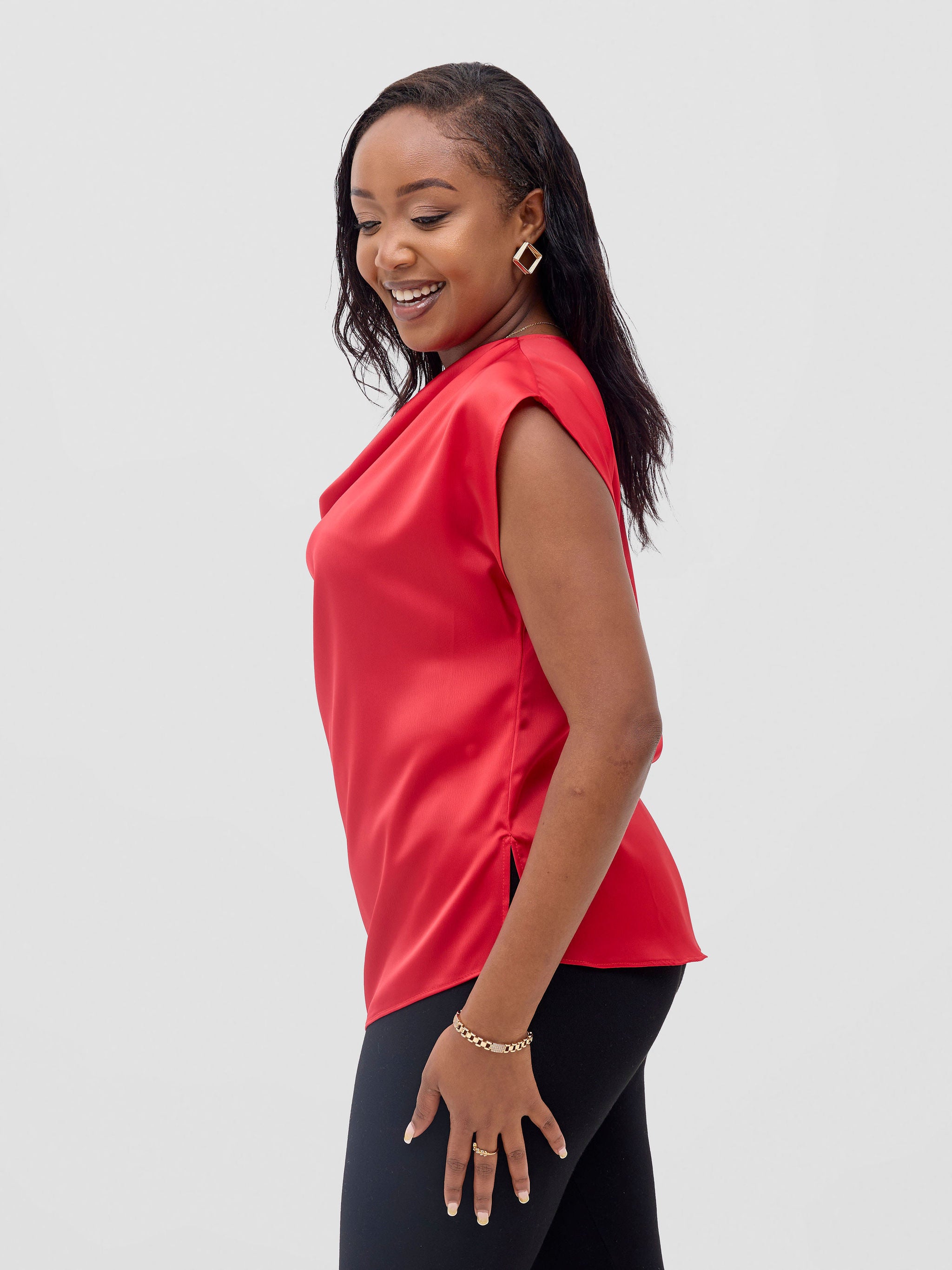 Vivo Meli Cowl Top - Red