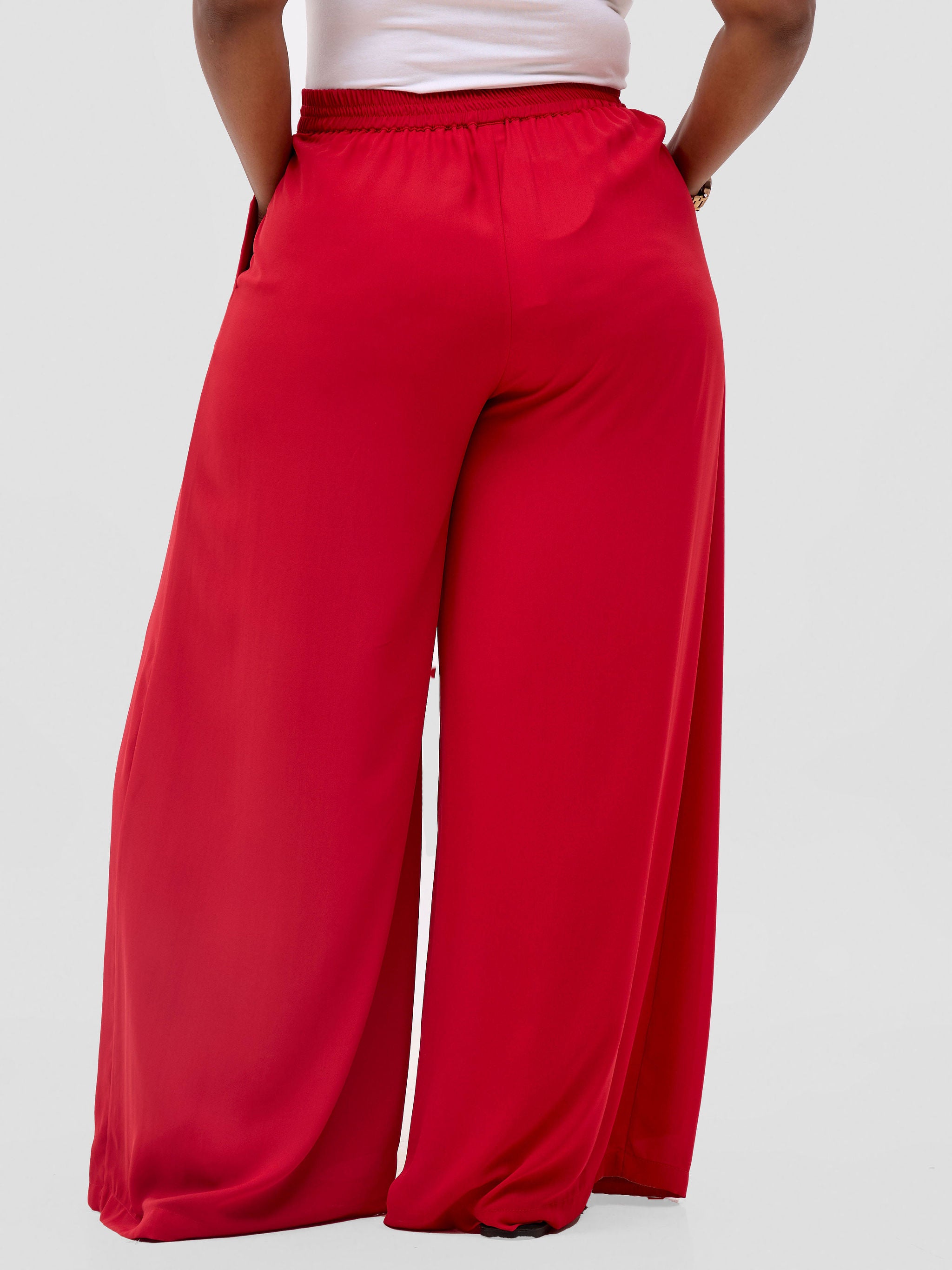 Vivo Meli Chiffon Pants - Red