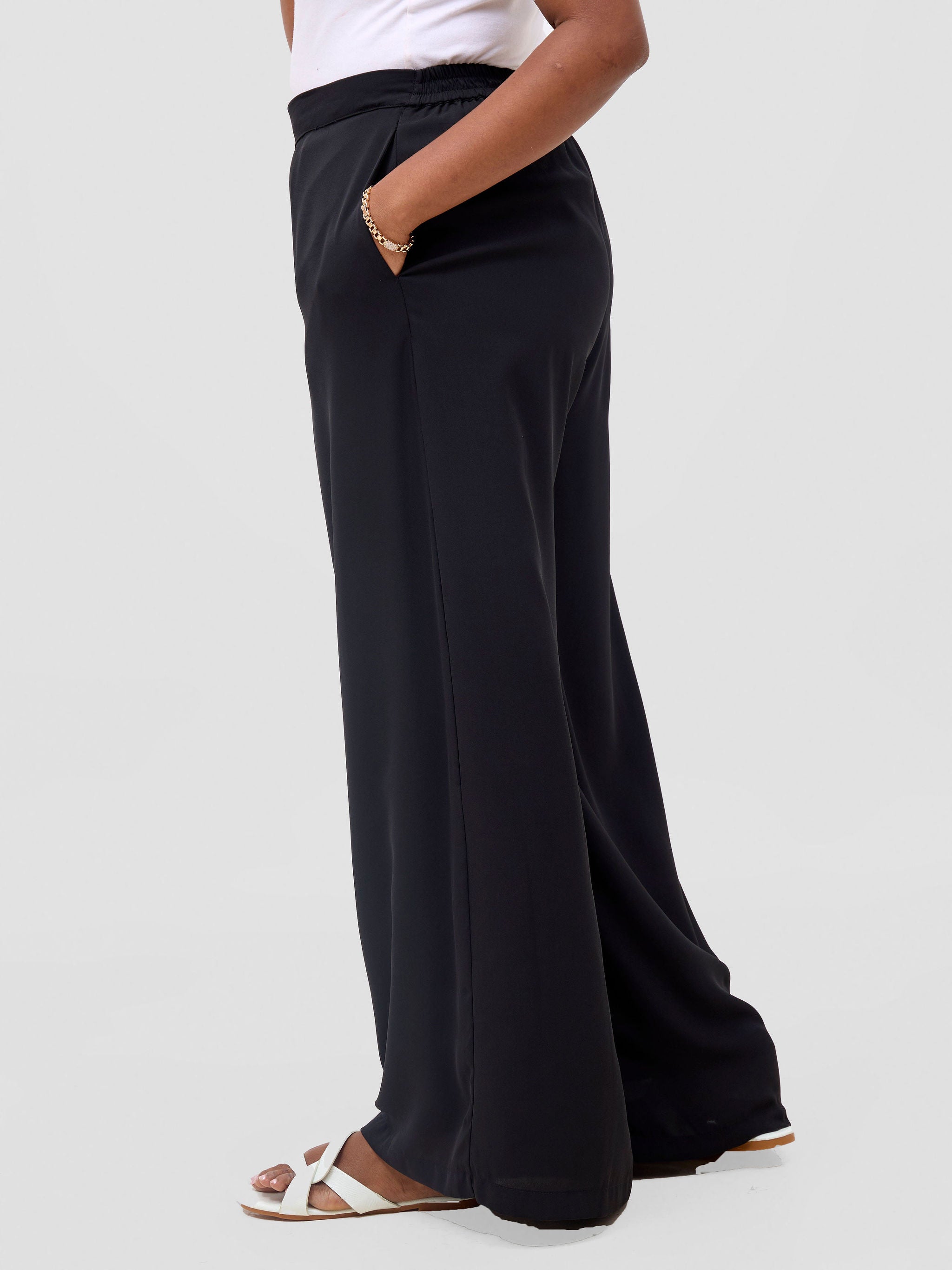 Vivo Meli Chiffon Pants - Black