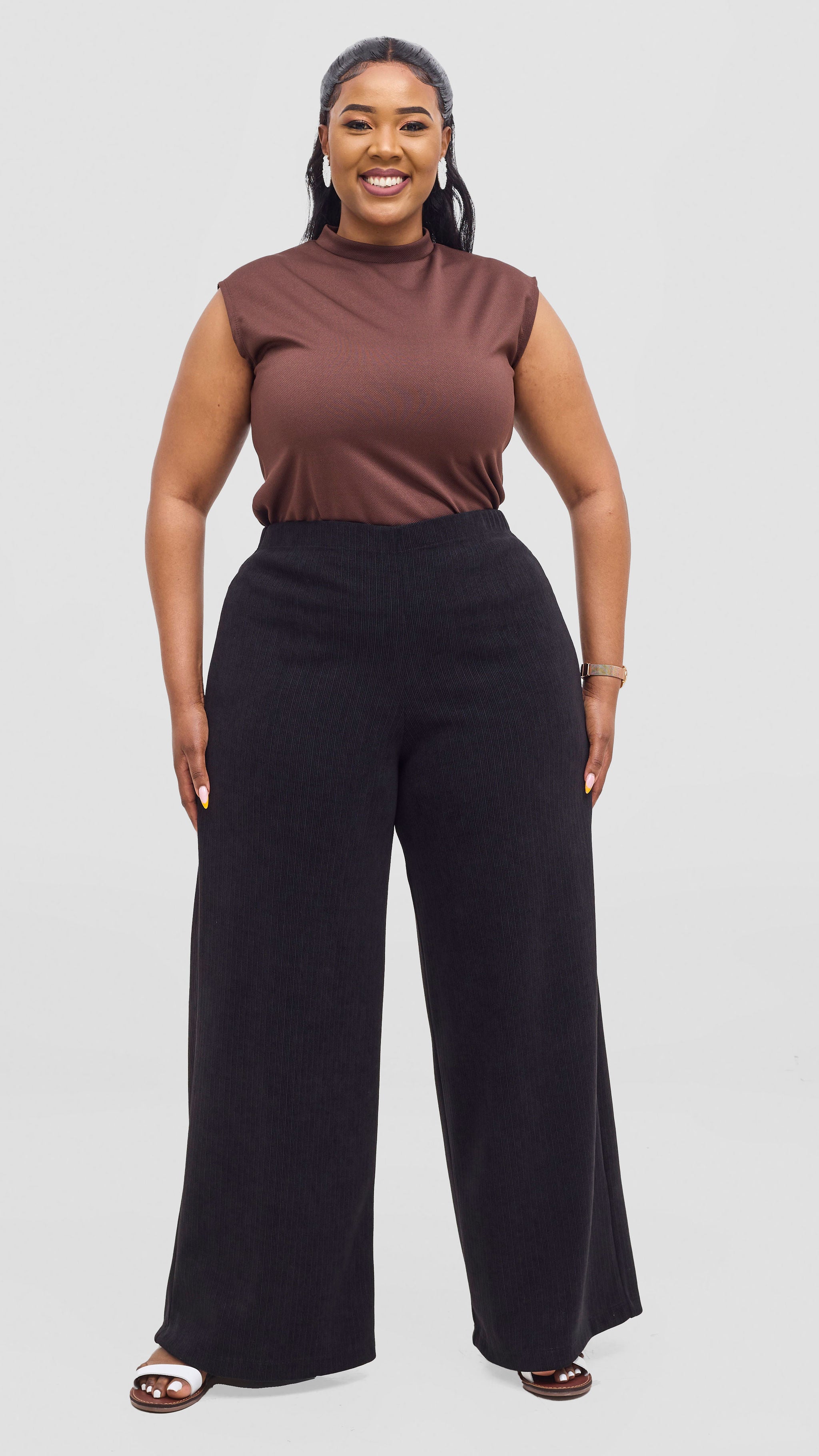 Vivo Alani Pallazo Pants - Black