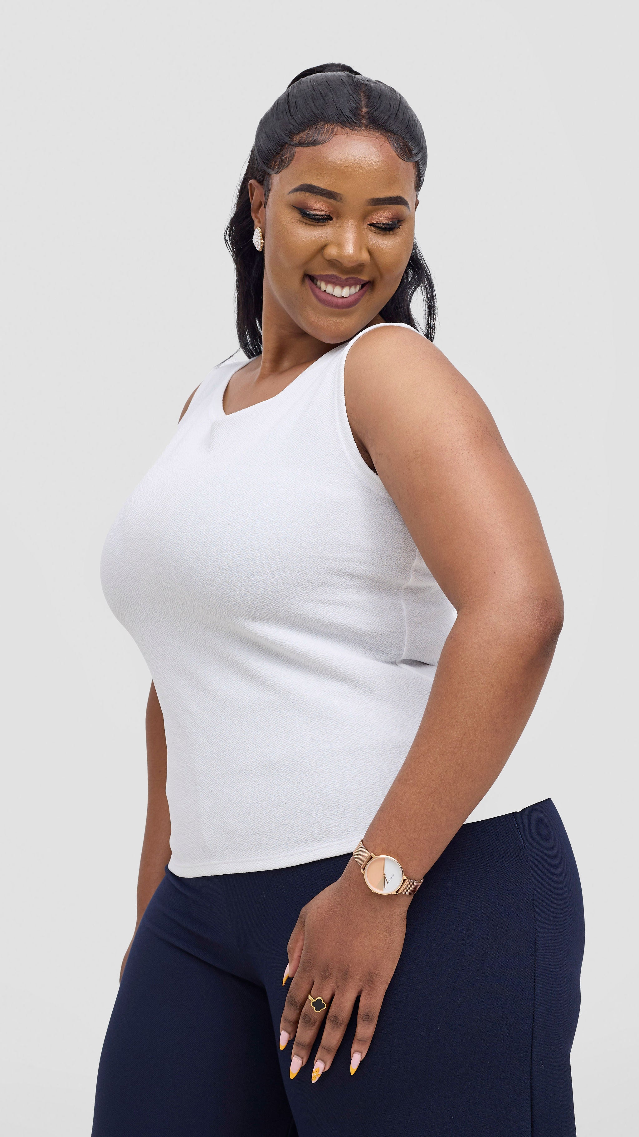 Vivo Alani Boat Neck Top - White