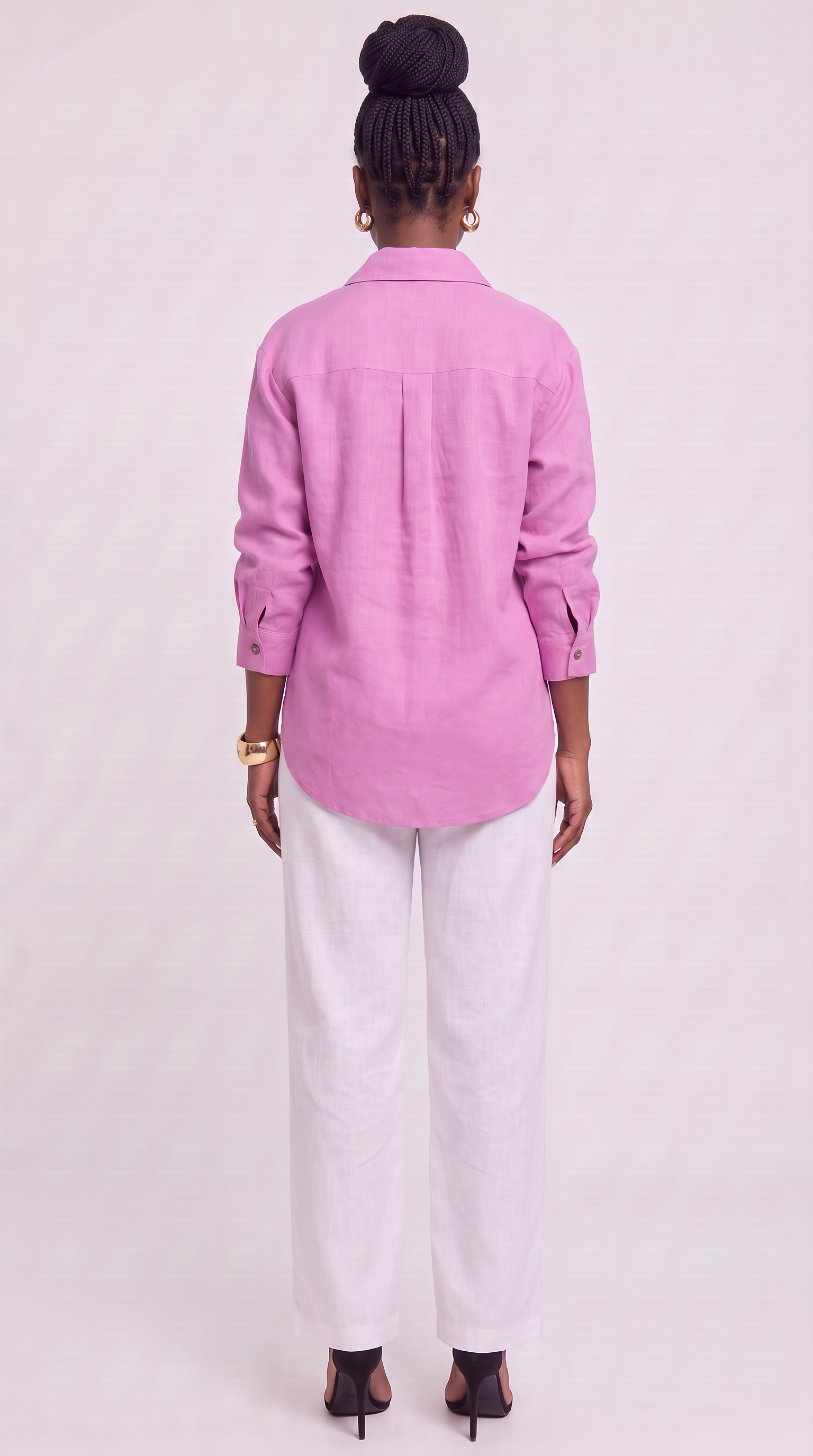 Safari by Vivo Oversized Shirt in Linen Blend - Lilac