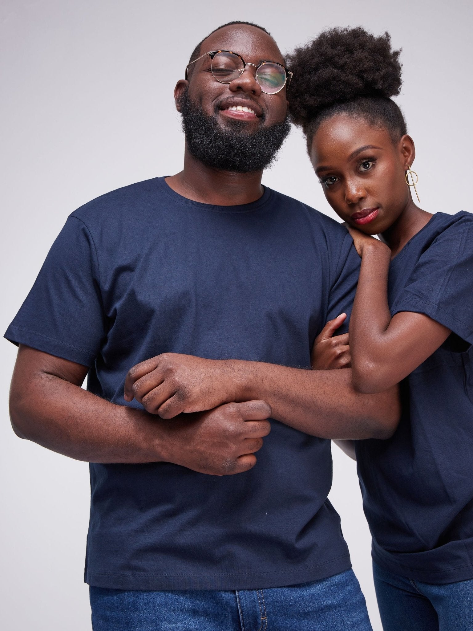 King's Collection Unisex Round Neck T-shirt - Navy Blue - Shop Zetu Kenya