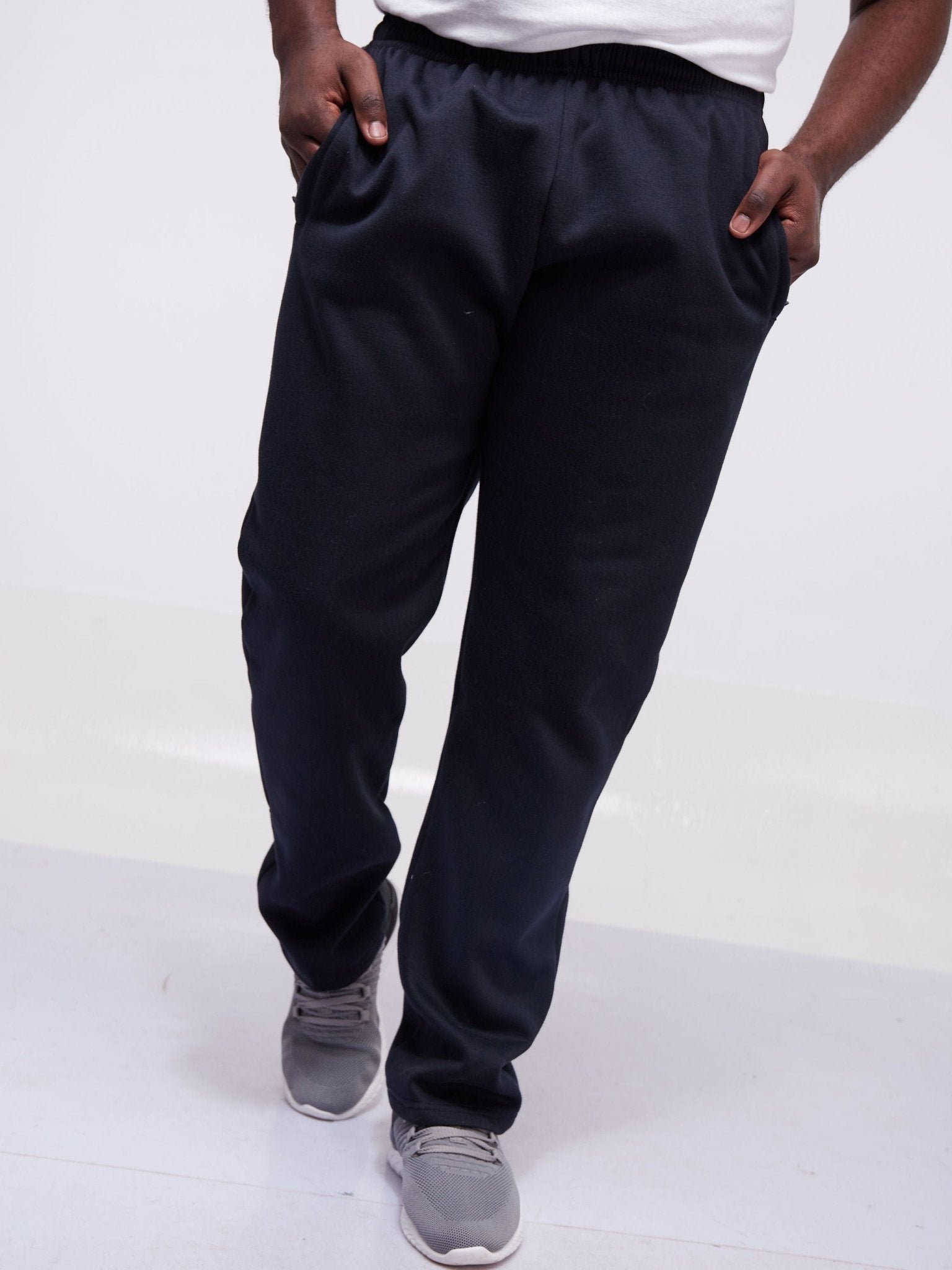 King's Collection Unisex Straight Leg Joggers - Navy Blue - Shop Zetu Kenya