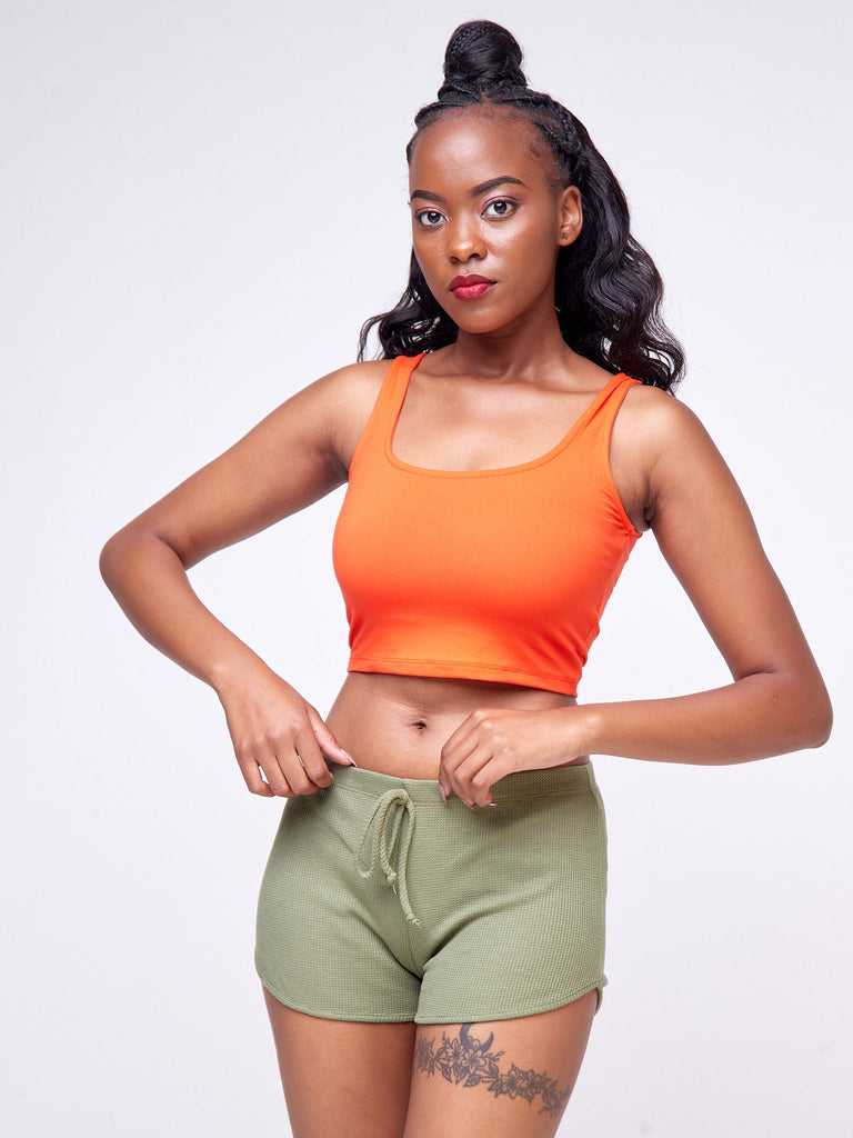 Popular 21 Thermal Binding Hem Shorts - Olive - Shop Zetu Kenya