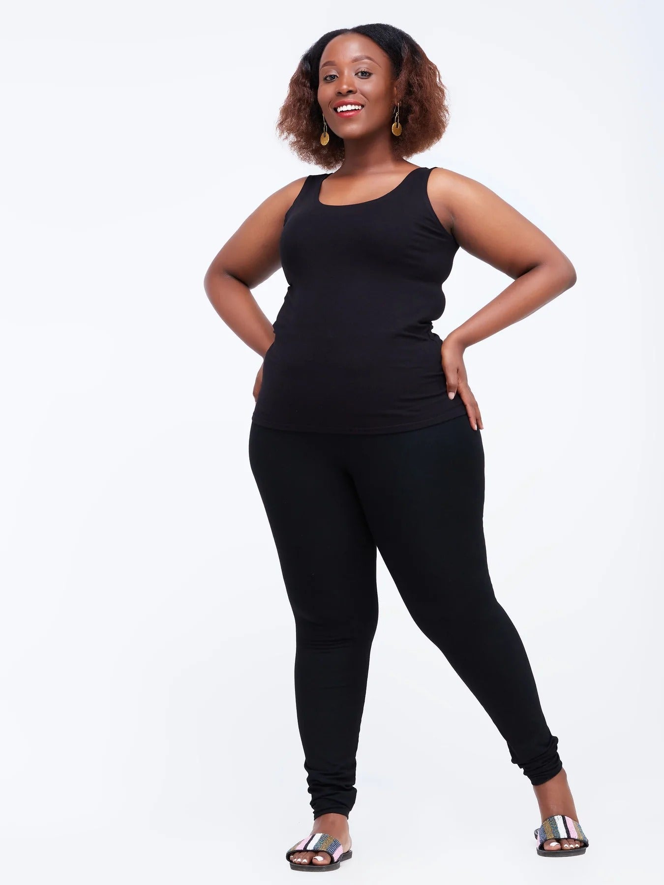 Zetu Basic Leggings + Tank Top Bundle - Black - Shop Zetu Kenya