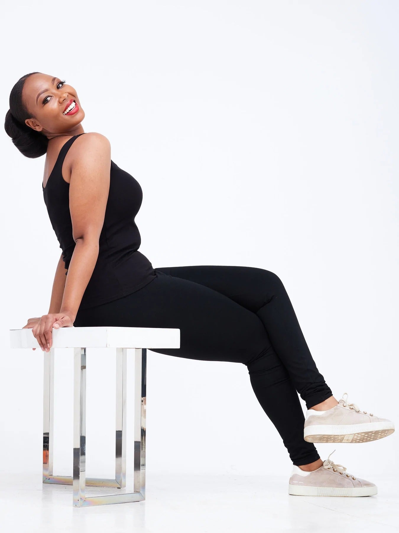 Zetu Basic Leggings + Tank Top Bundle - Black - Shop Zetu Kenya