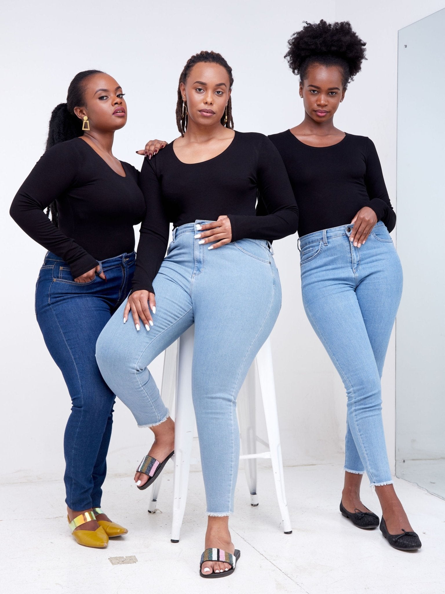 Zetu Basic Long Sleeve Bodysuit - Black - Shop Zetu Kenya