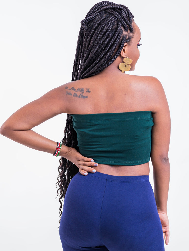 Zoya Basic Jersey Bandeau - Dark Green - Shop Zetu Kenya
