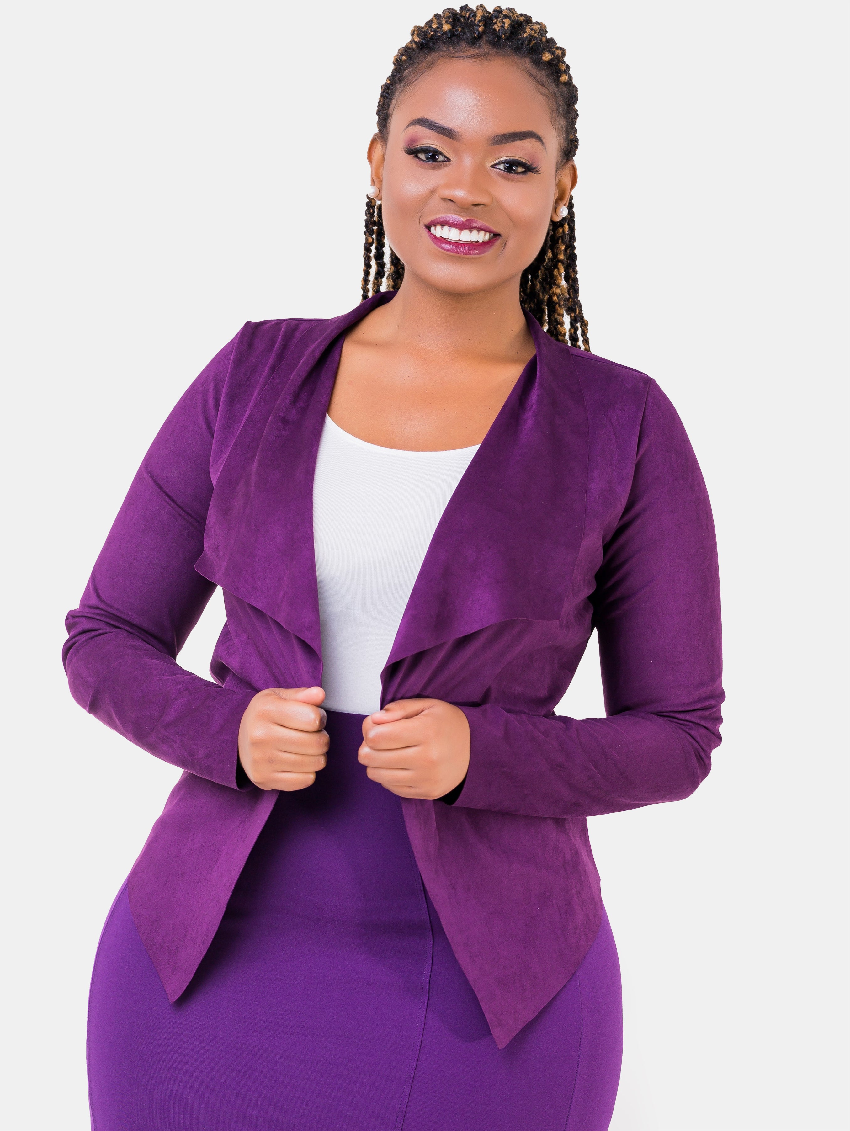 Vivo Neo Faux Suede Jacket (Special Offer) - Purple