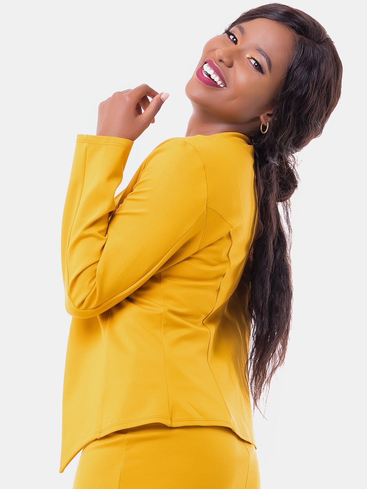 Vivo Victoria Panelled Jacket - Mustard - Shop Zetu