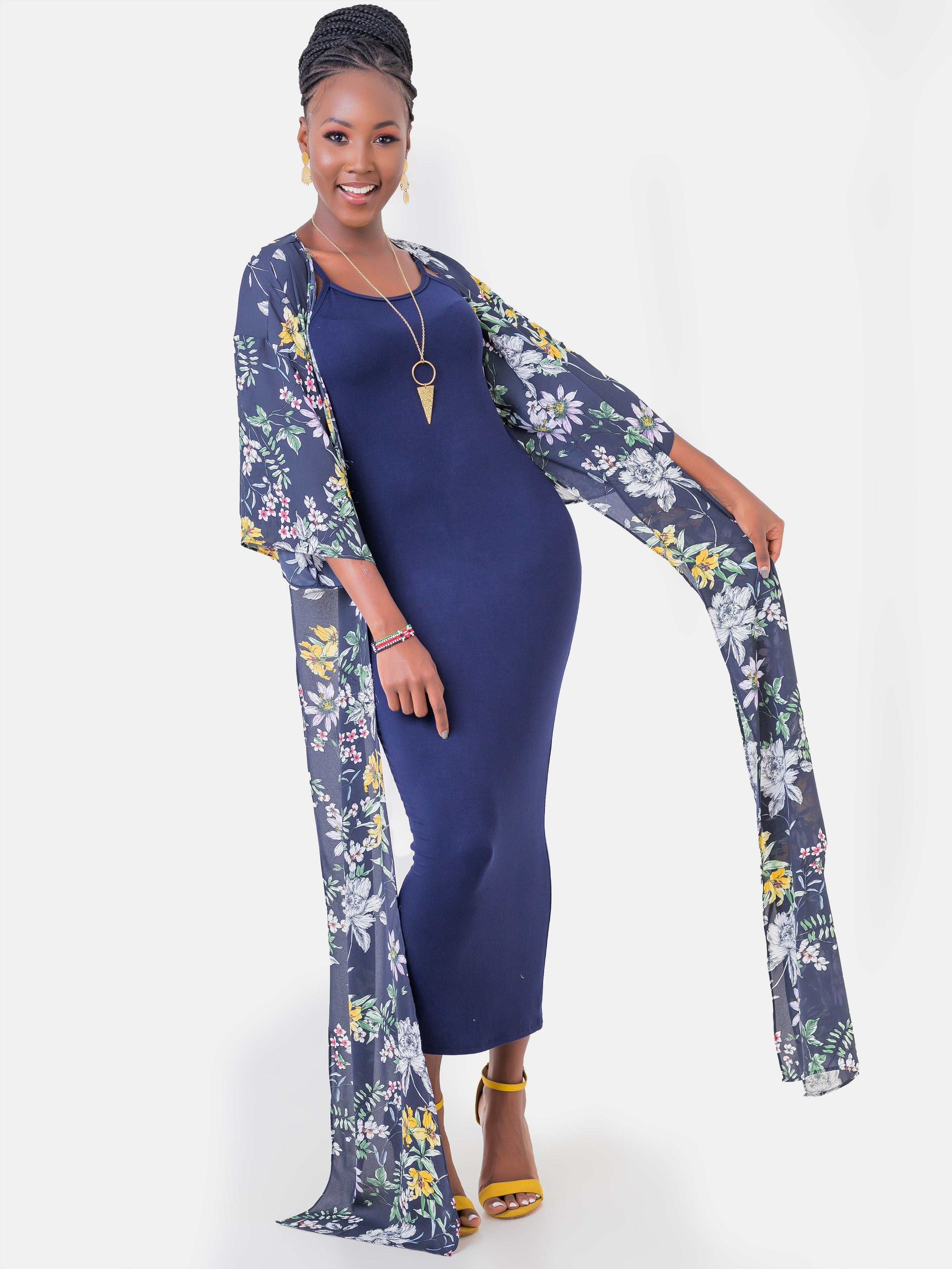 Zetu Reversible Kimono Top - Floral Print - Shop Zetu