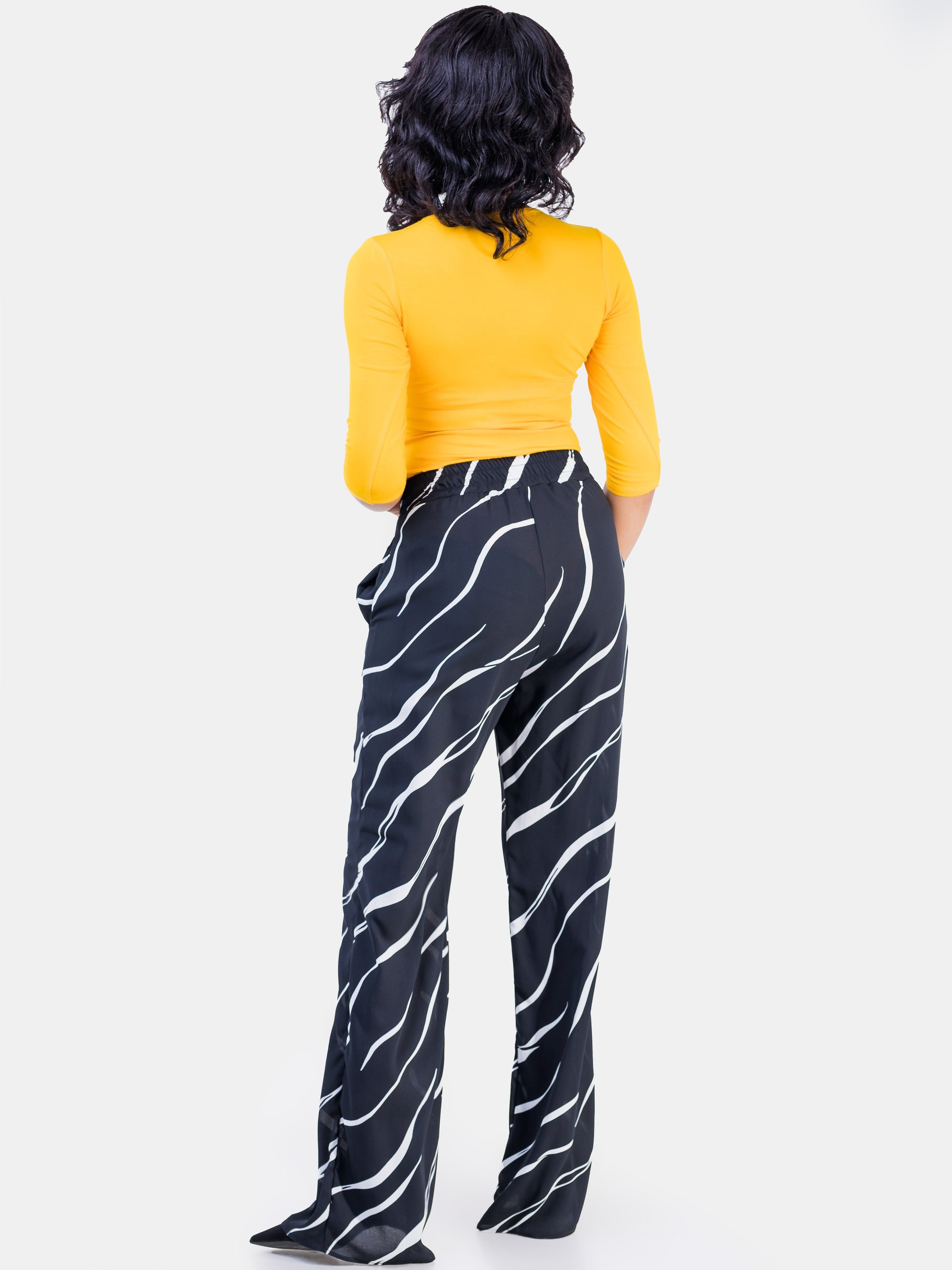 Vivo Nandi Lined Pants - Black & White Print - Shop Zetu