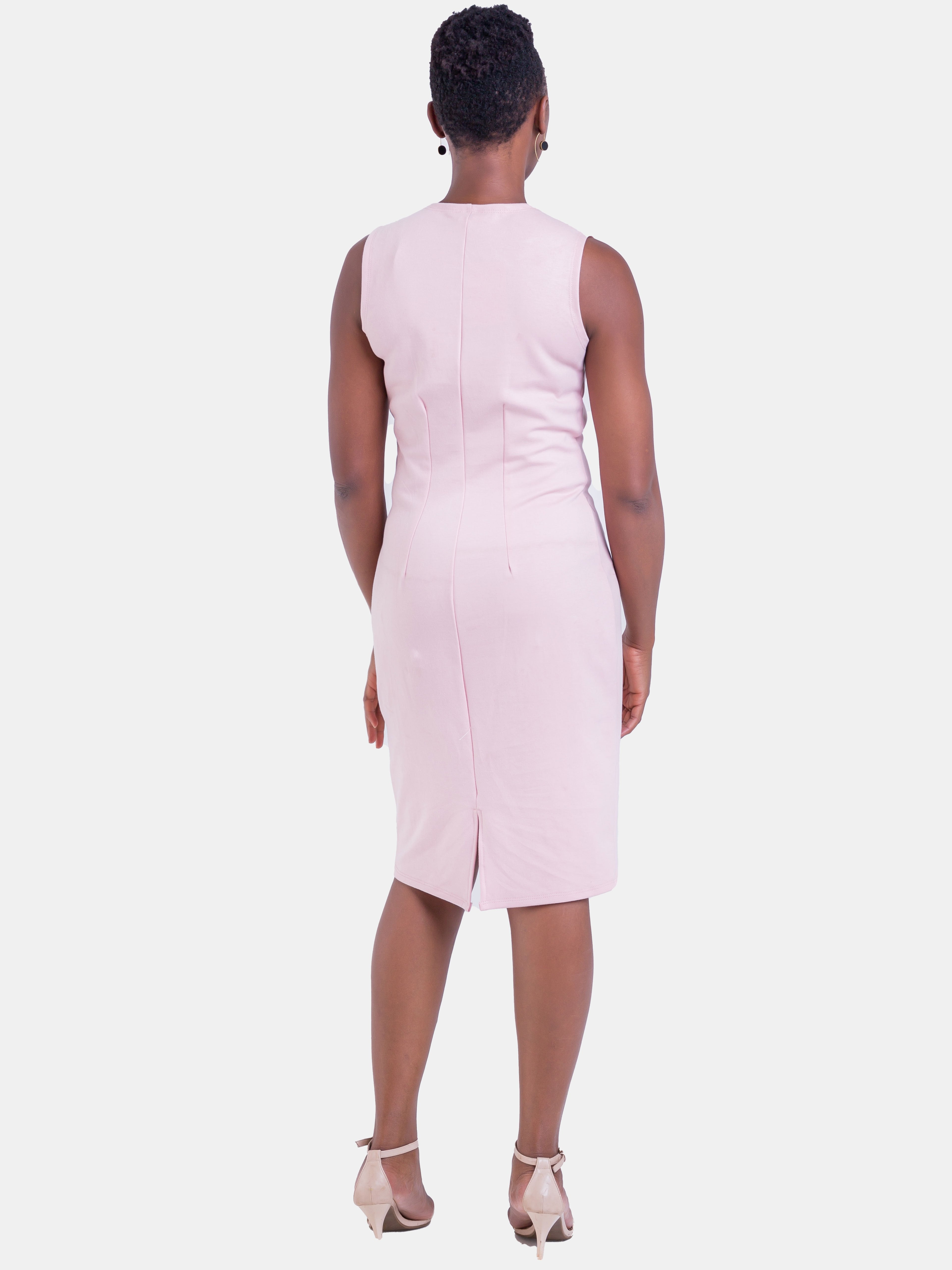 Vivo Neo Ponte Sheath Dress Light Pink Vivo Fashion Group Kenya