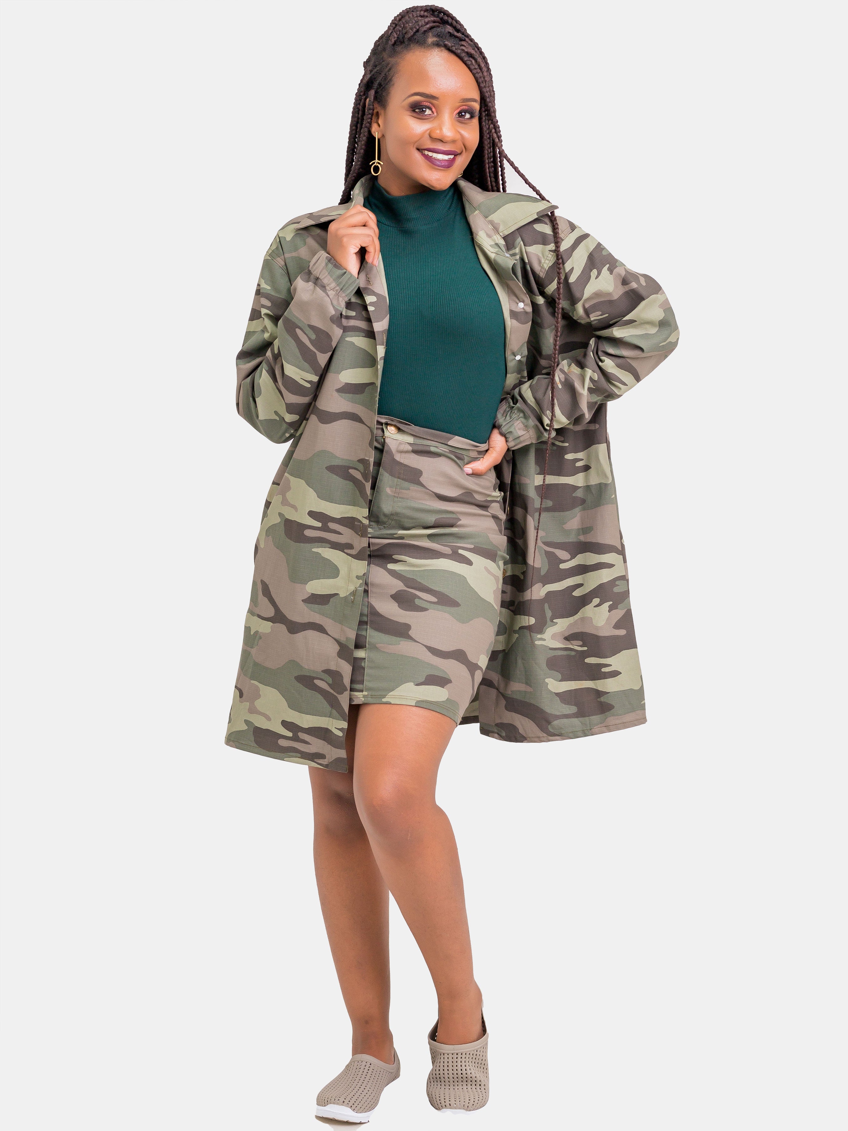 Zoya Unisex Oversized Jacket - Camouflage