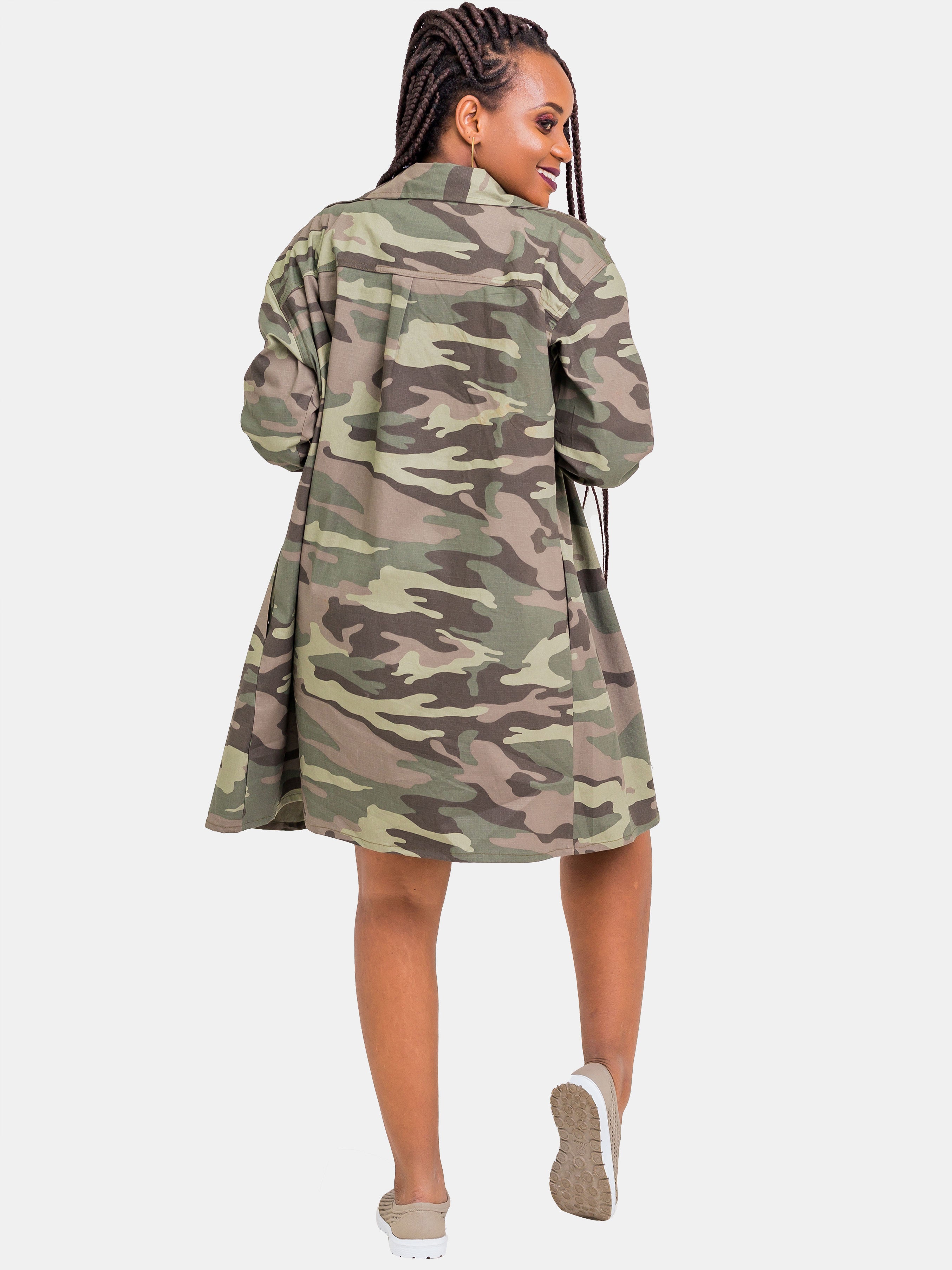 Zoya Unisex Oversized Jacket - Camouflage