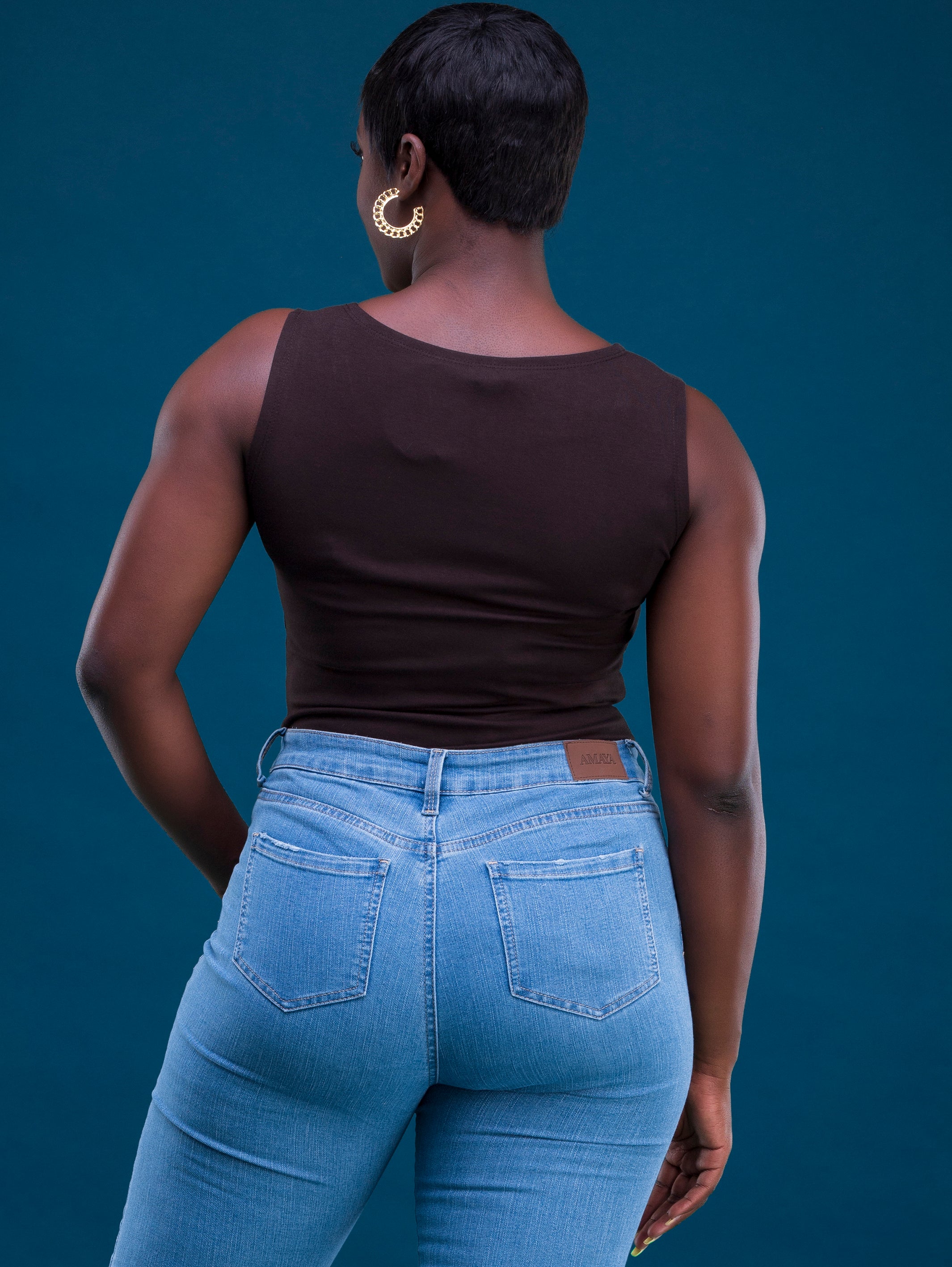 Vivo Basic RT Sleeveless Bodysuit - Chocolate