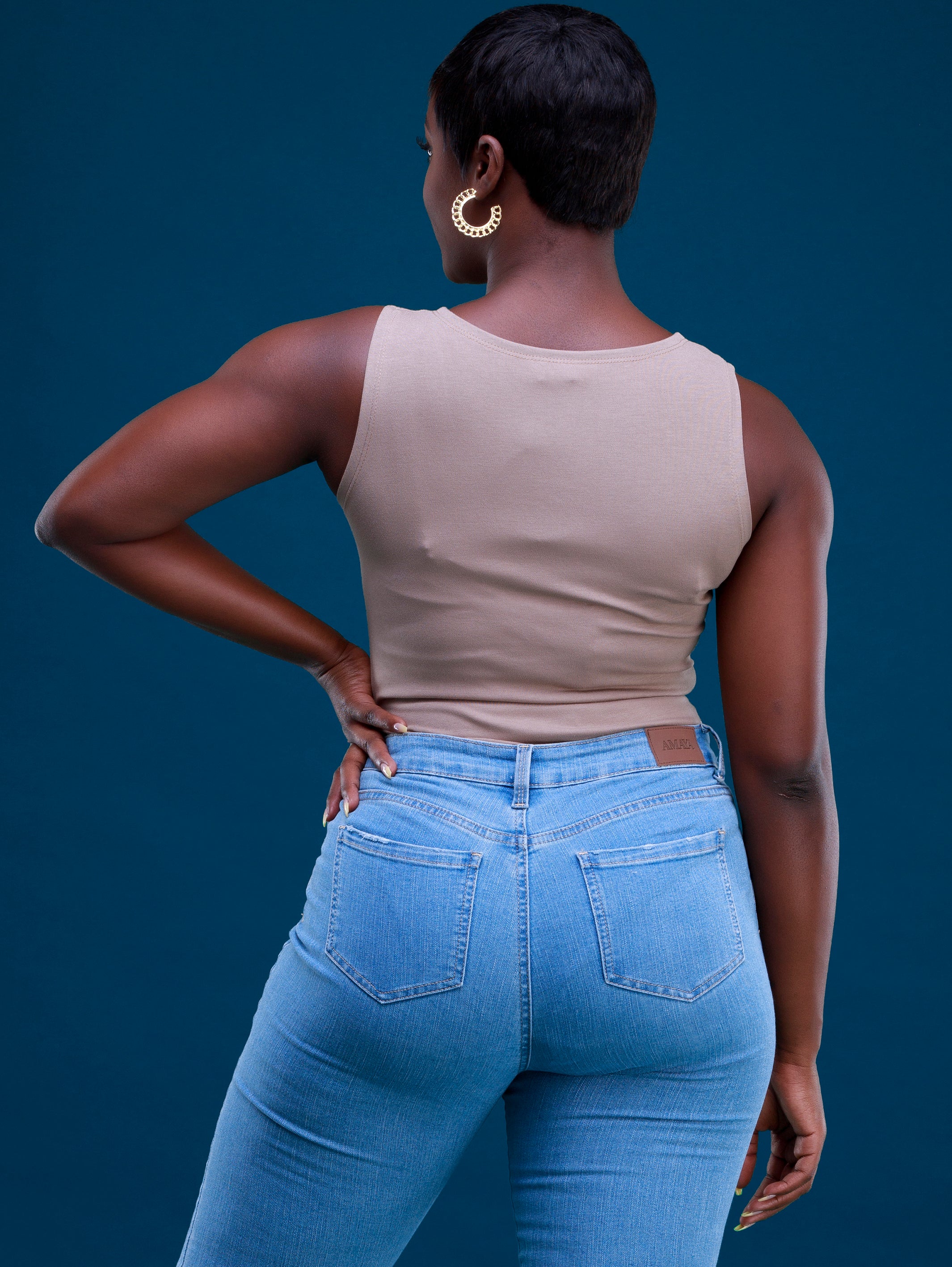 Vivo Basic RT Sleeveless Bodysuit - Taupe