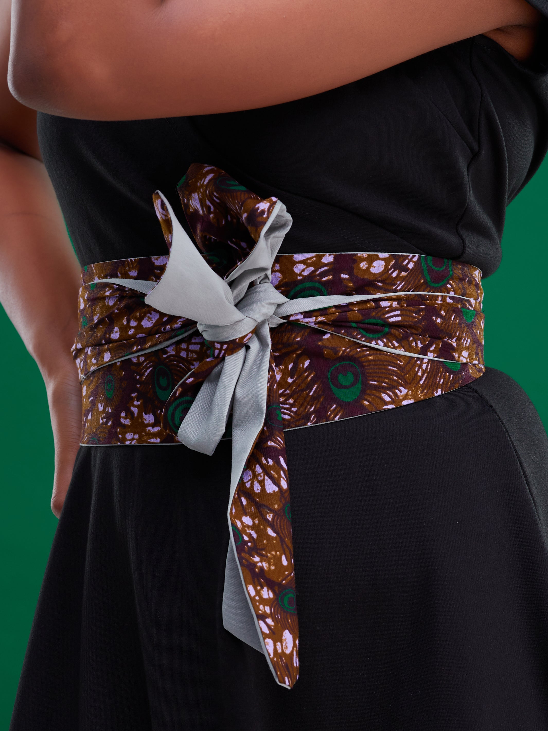 Safari Huru Belt - Grey / Brown Print