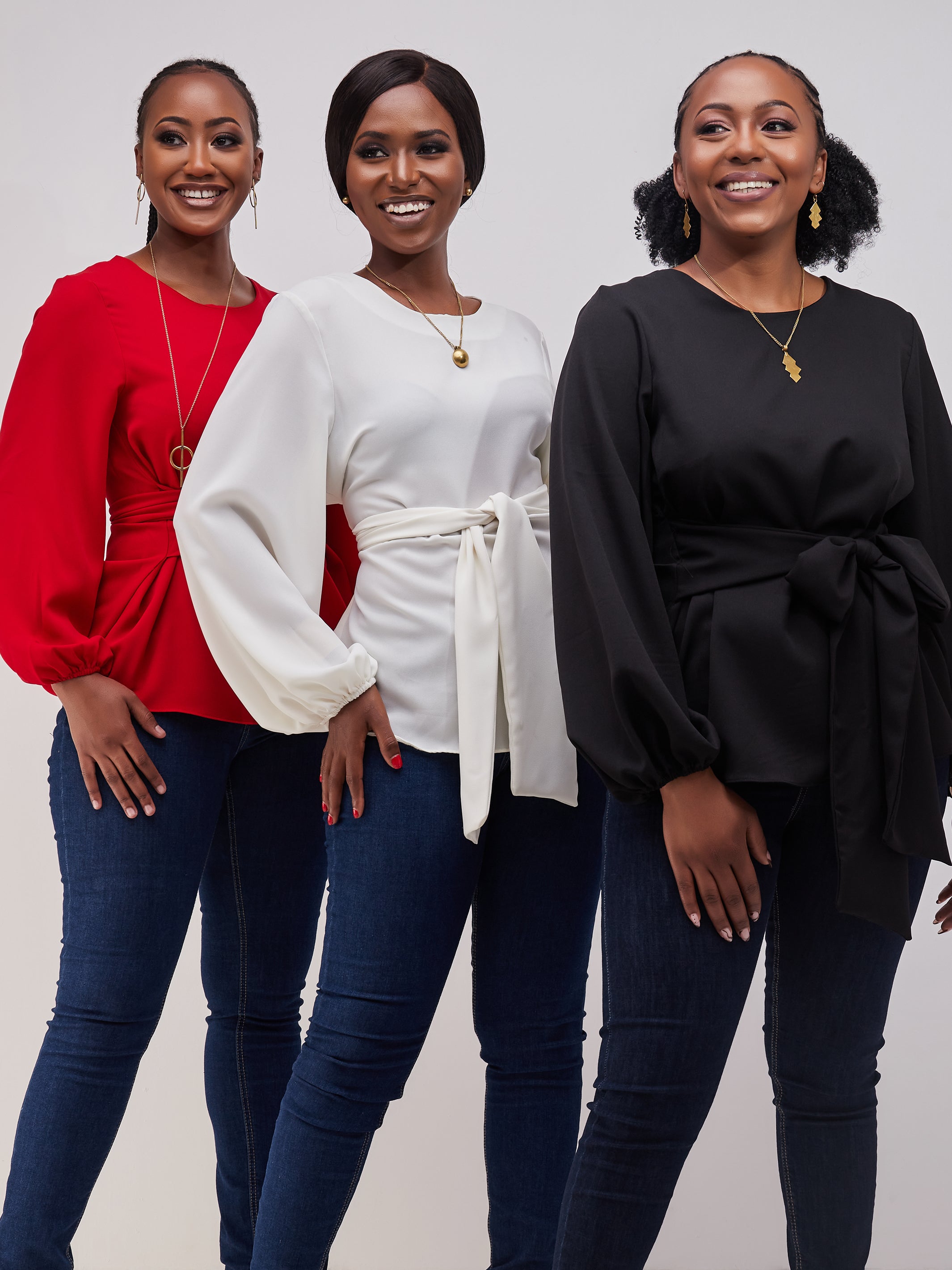 Vivo Basic Crepe Tie Top - Dark Red