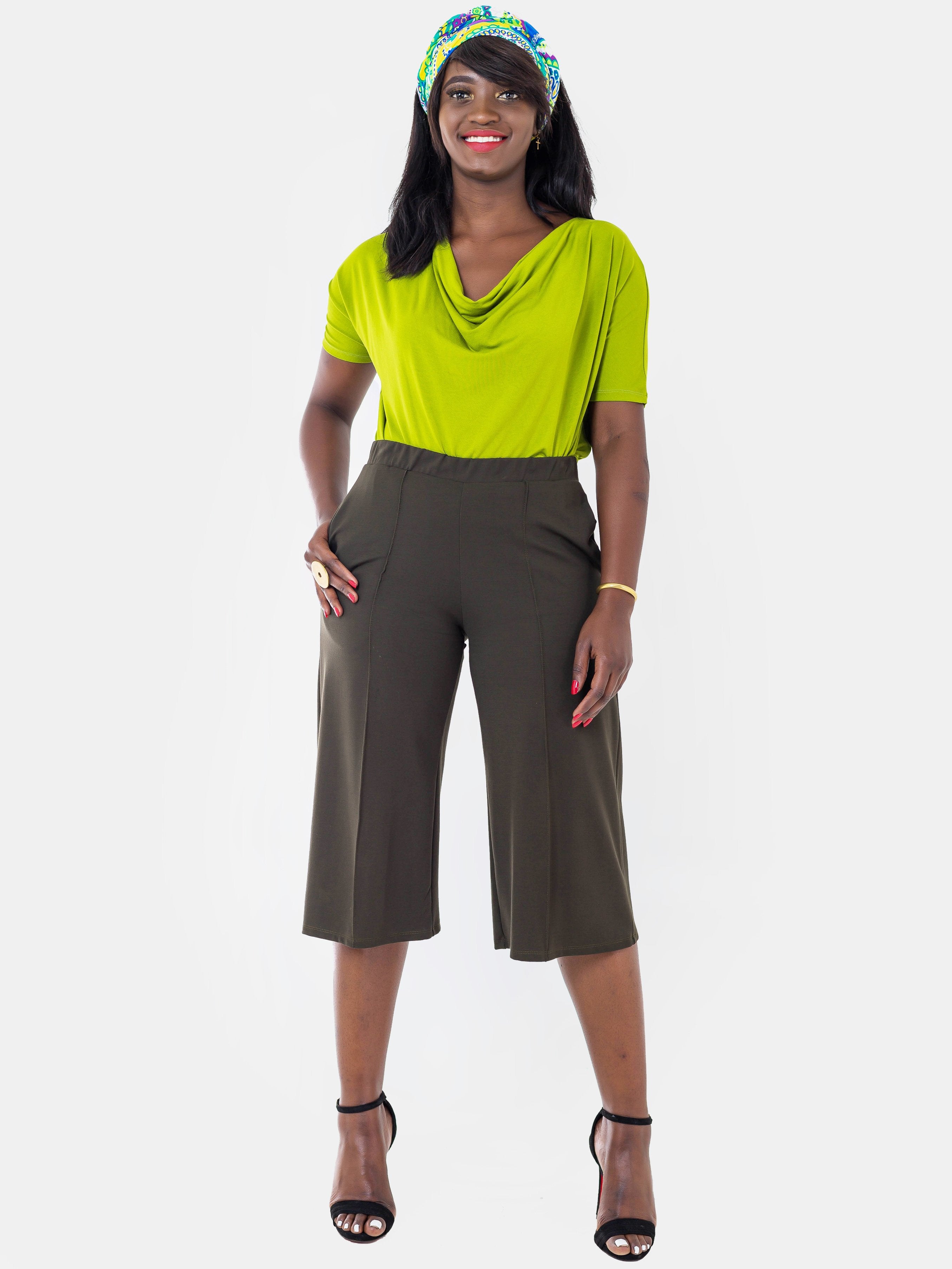 Vivo Abby Culotte Pants - Hunters Green - Shop Zetu