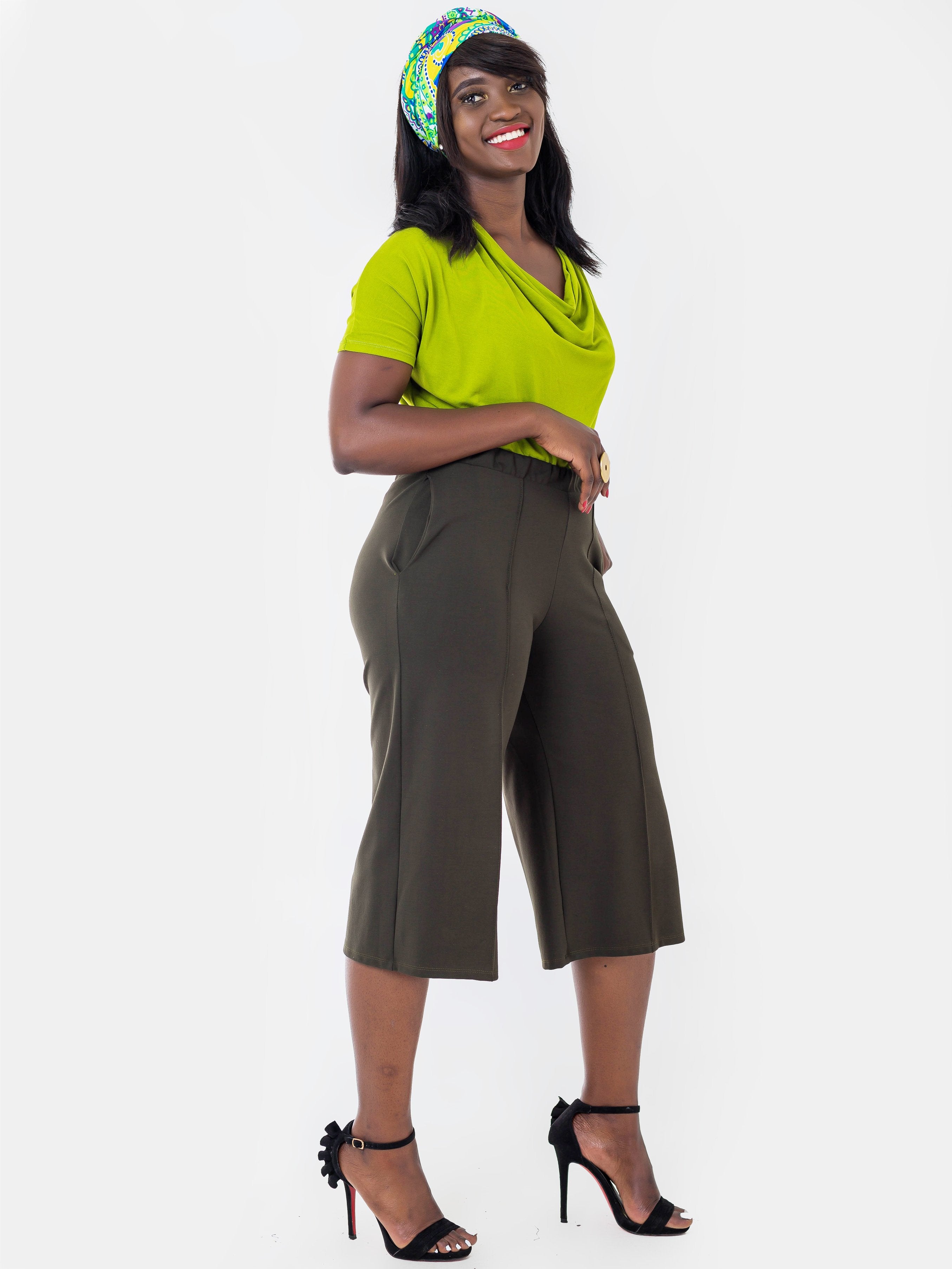 Vivo Abby Culotte Pants - Hunters Green - Shop Zetu