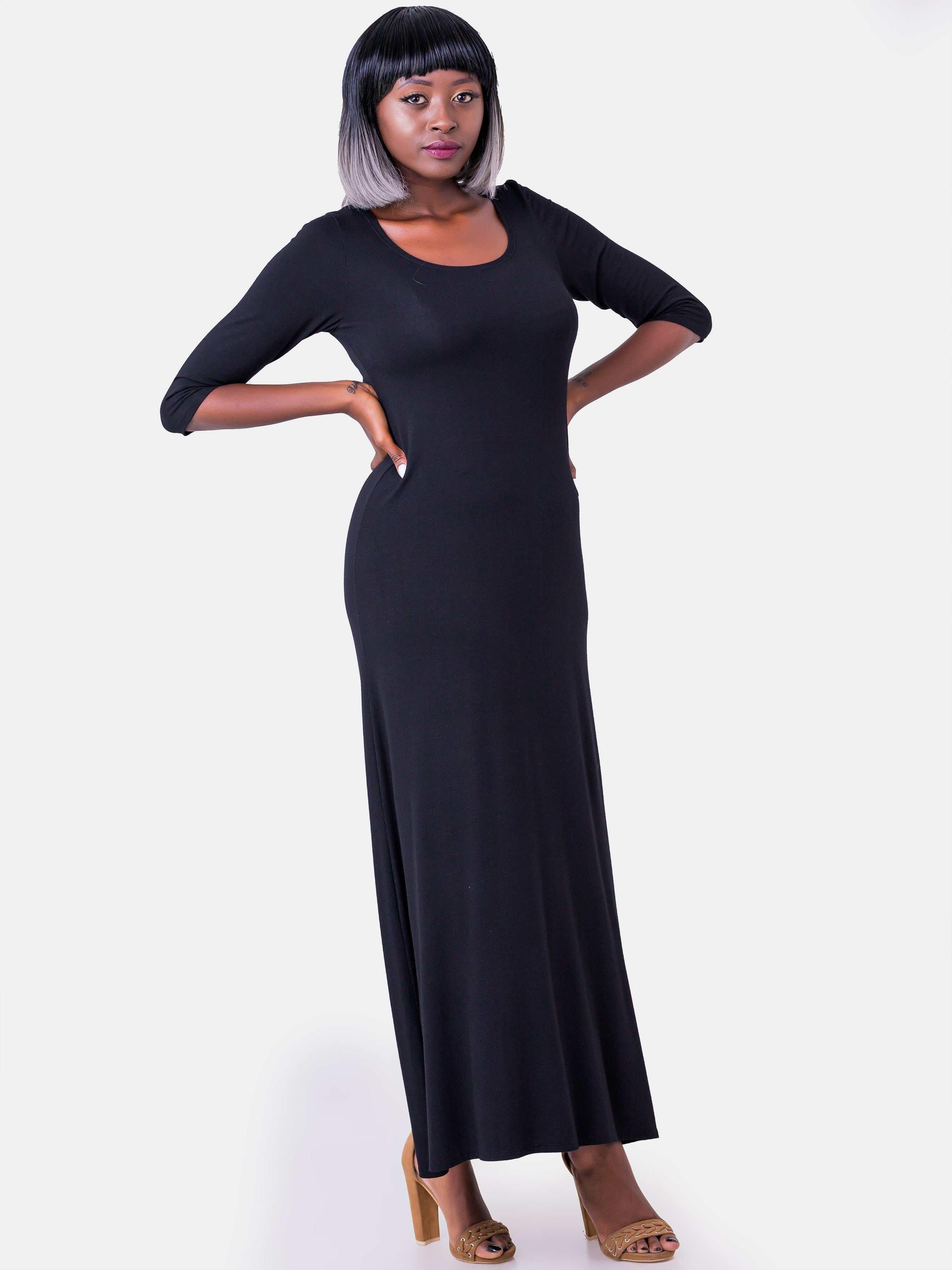 Vivo A-Line Maxi Dress - Black